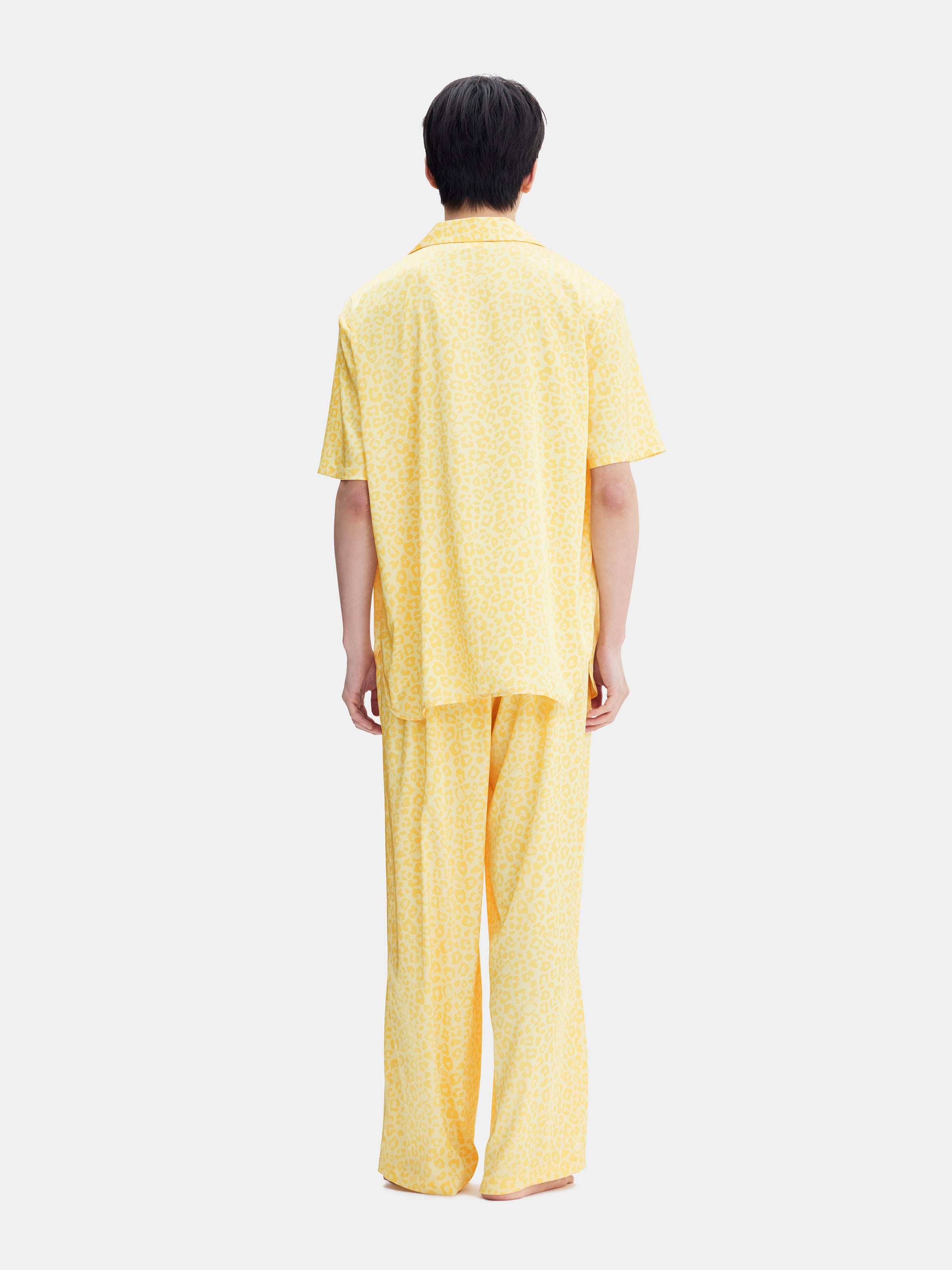 "Dear Daniel" Satin Loungewear Set Short Sleeve – Sunbeam Leopard