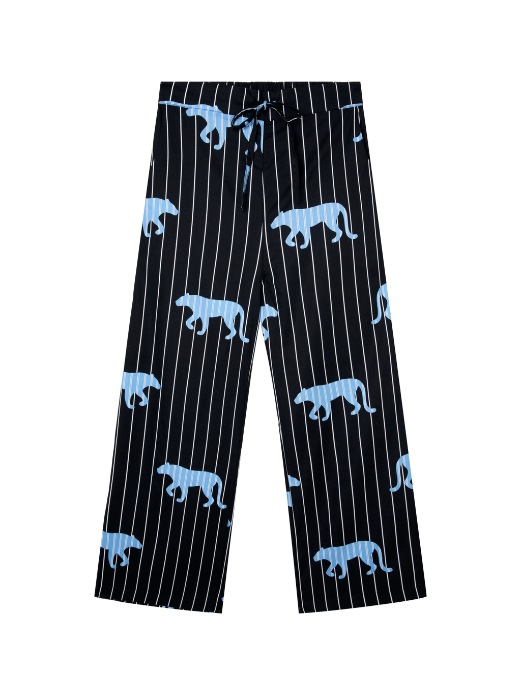 “Z” Tencel Cotton Blend Short Sleeve And Pants Loungewear Set Black Panther