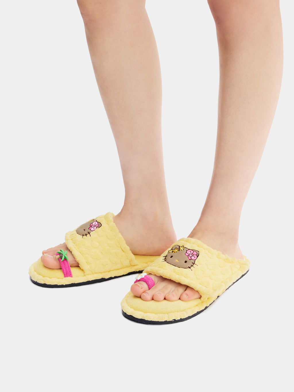 "Hello Kitty" Adjustable Terry Toe-Ring Slippers – Sunbeam Leopard