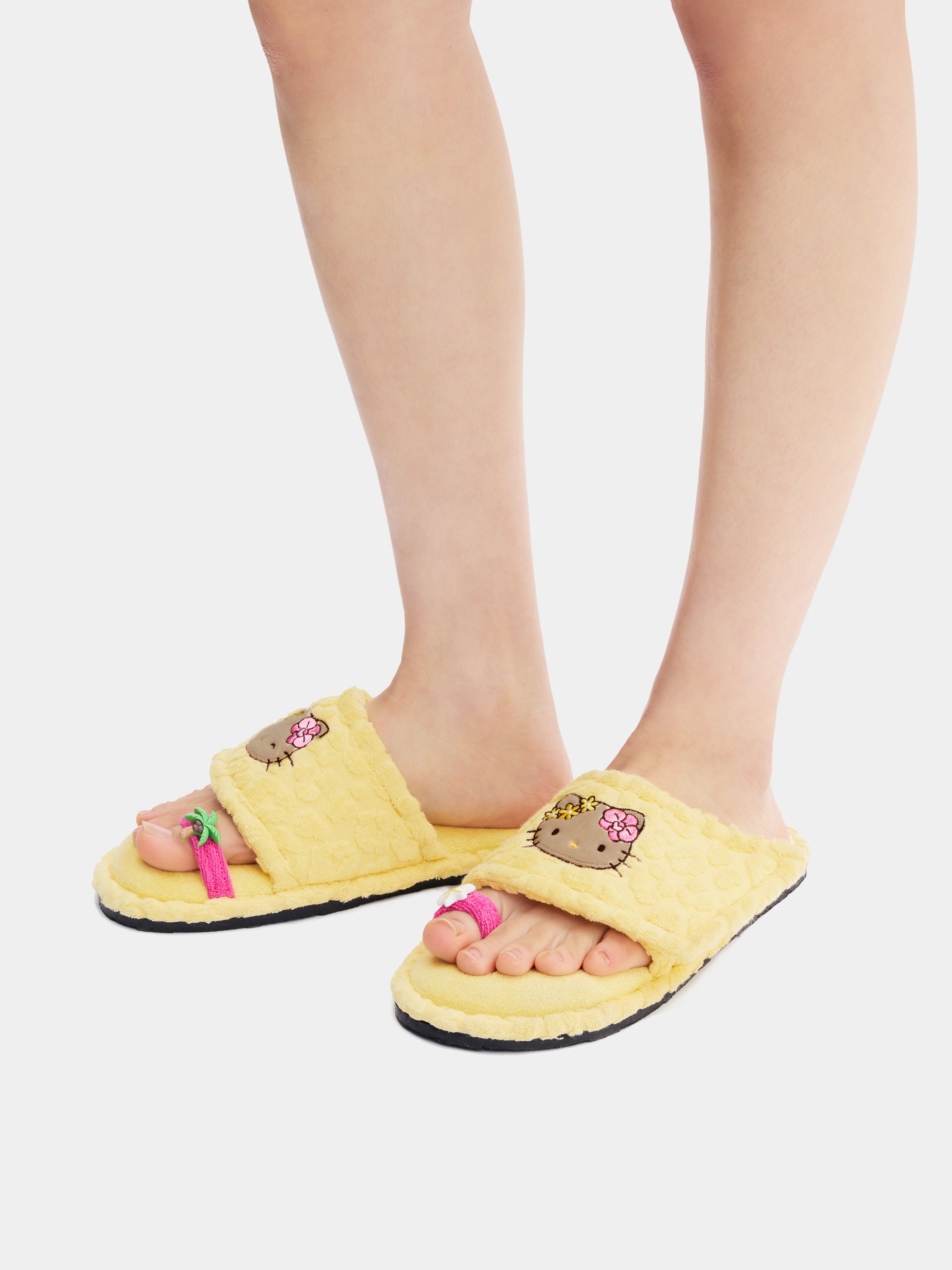 "Hello Kitty" Adjustable Terry Toe-Ring Slippers – Sunbeam Leopard