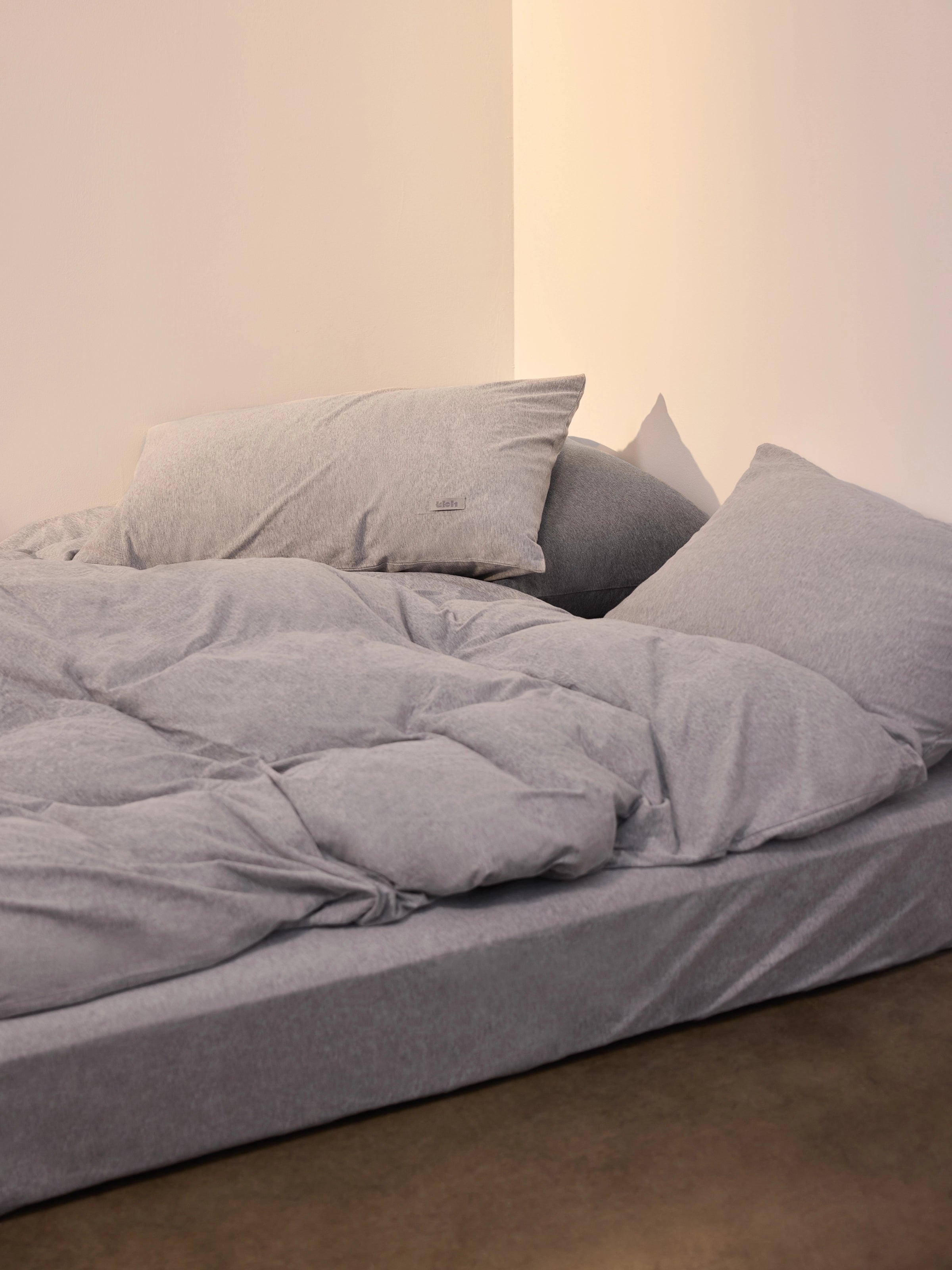 Cotton Heavyweight Jersey Bedding Set Gray 30%