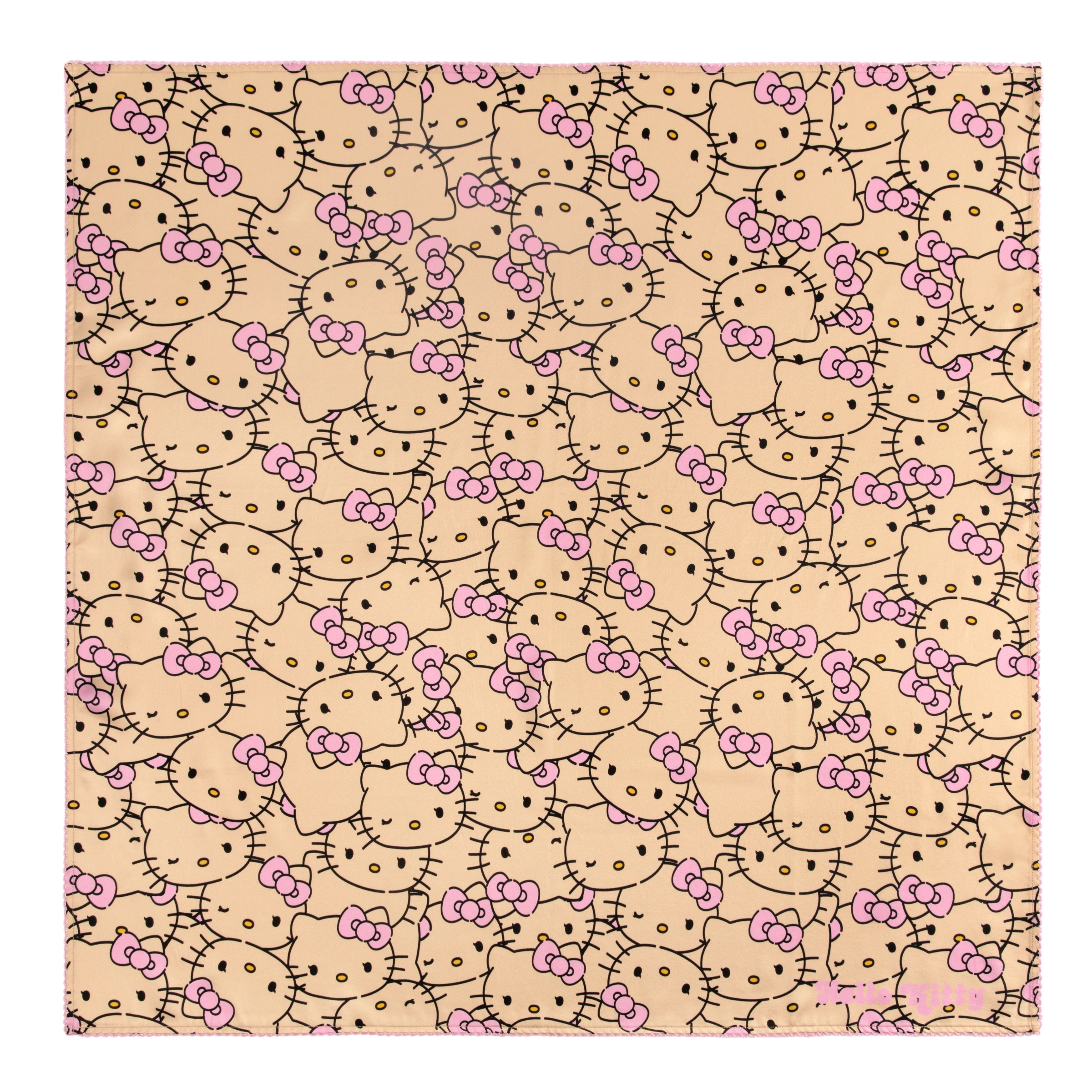 "Hello Kitty" Premium Heavy Mulberry Silk Square Scarf – Hello Kitty Pattern