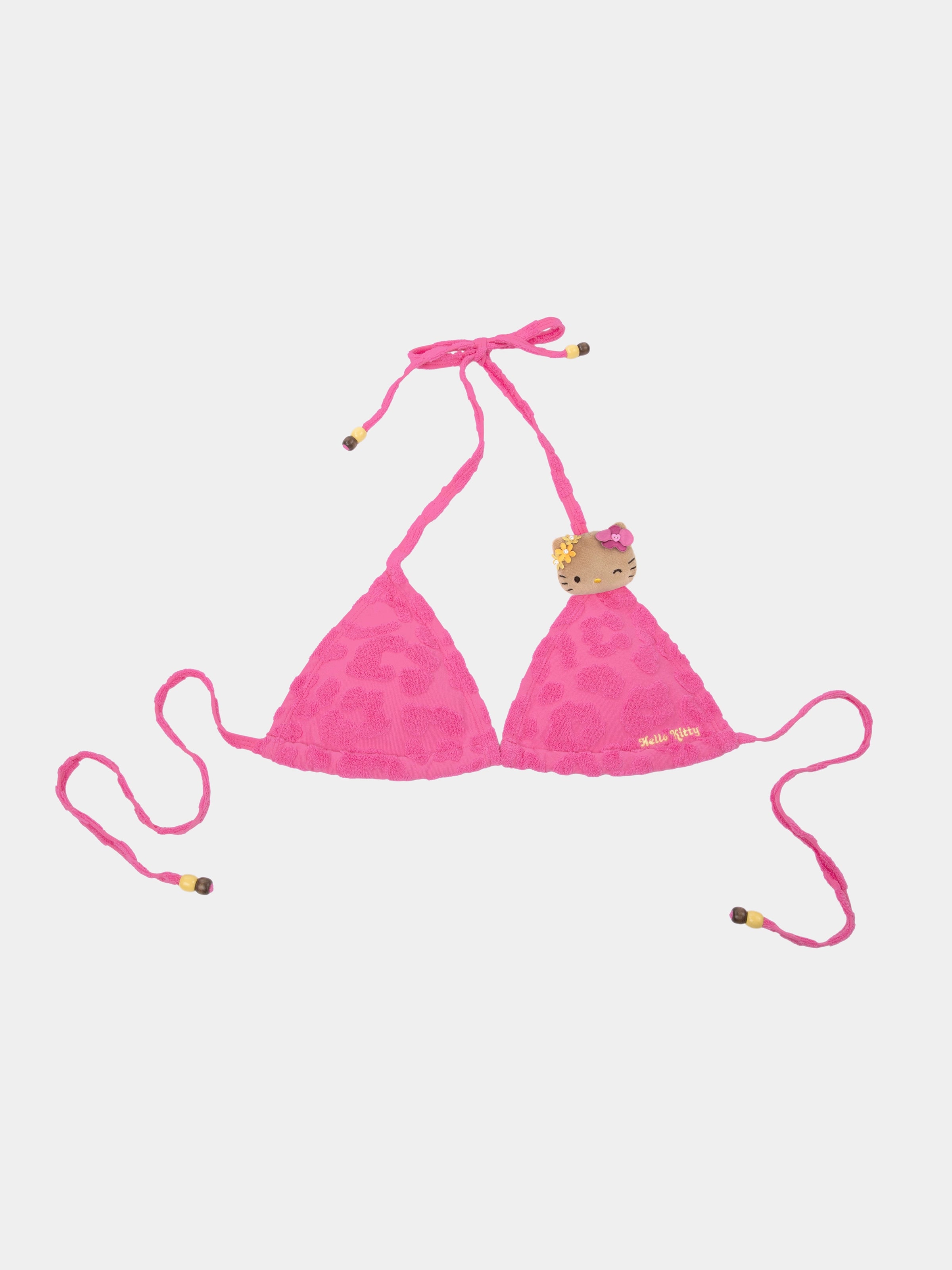 "Hello Kitty" Terry Bikini Set – Hot Pink Leopard