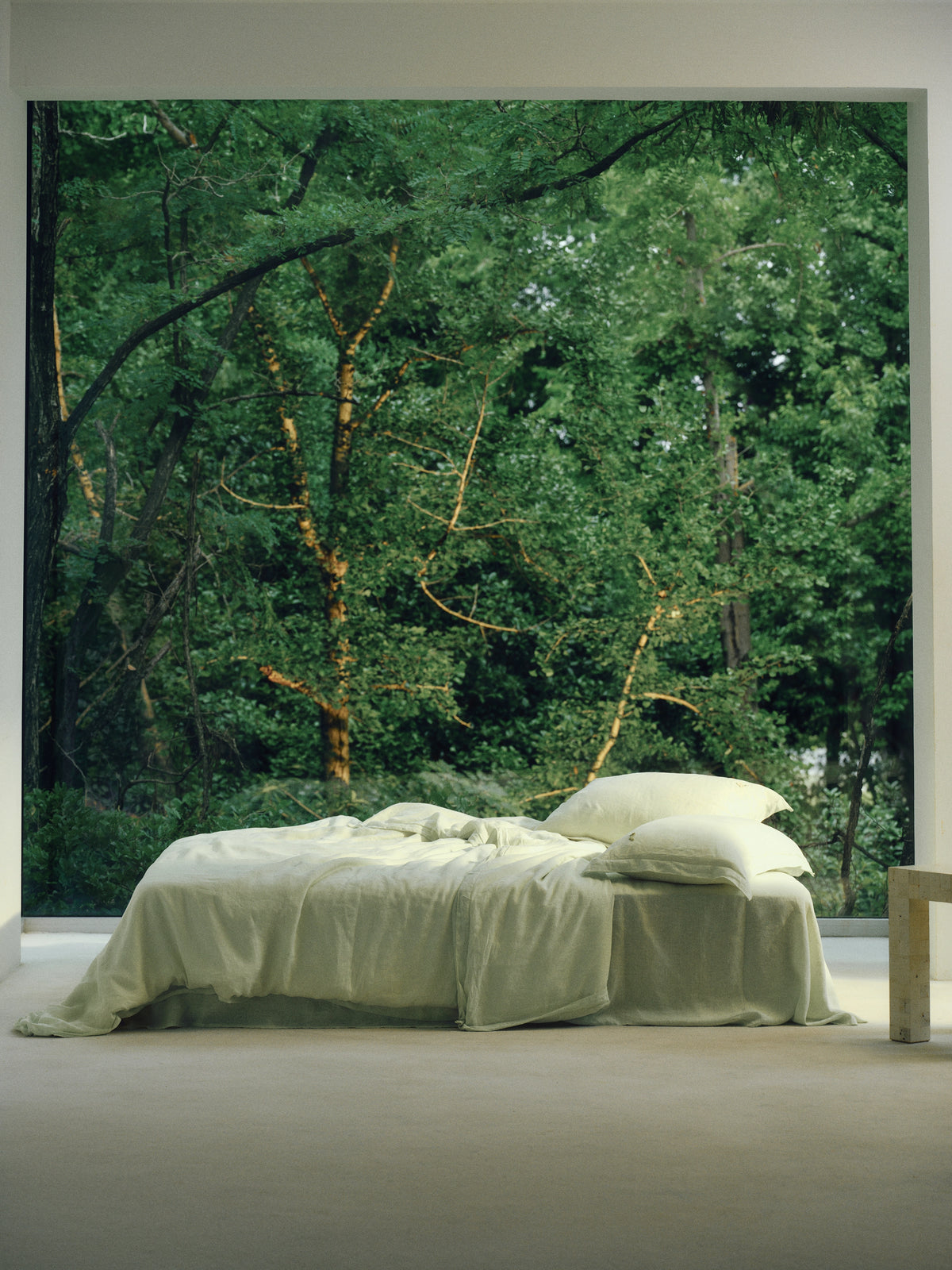tbh Wōdrobe Washed Hemp Bedding Set – Melon Green