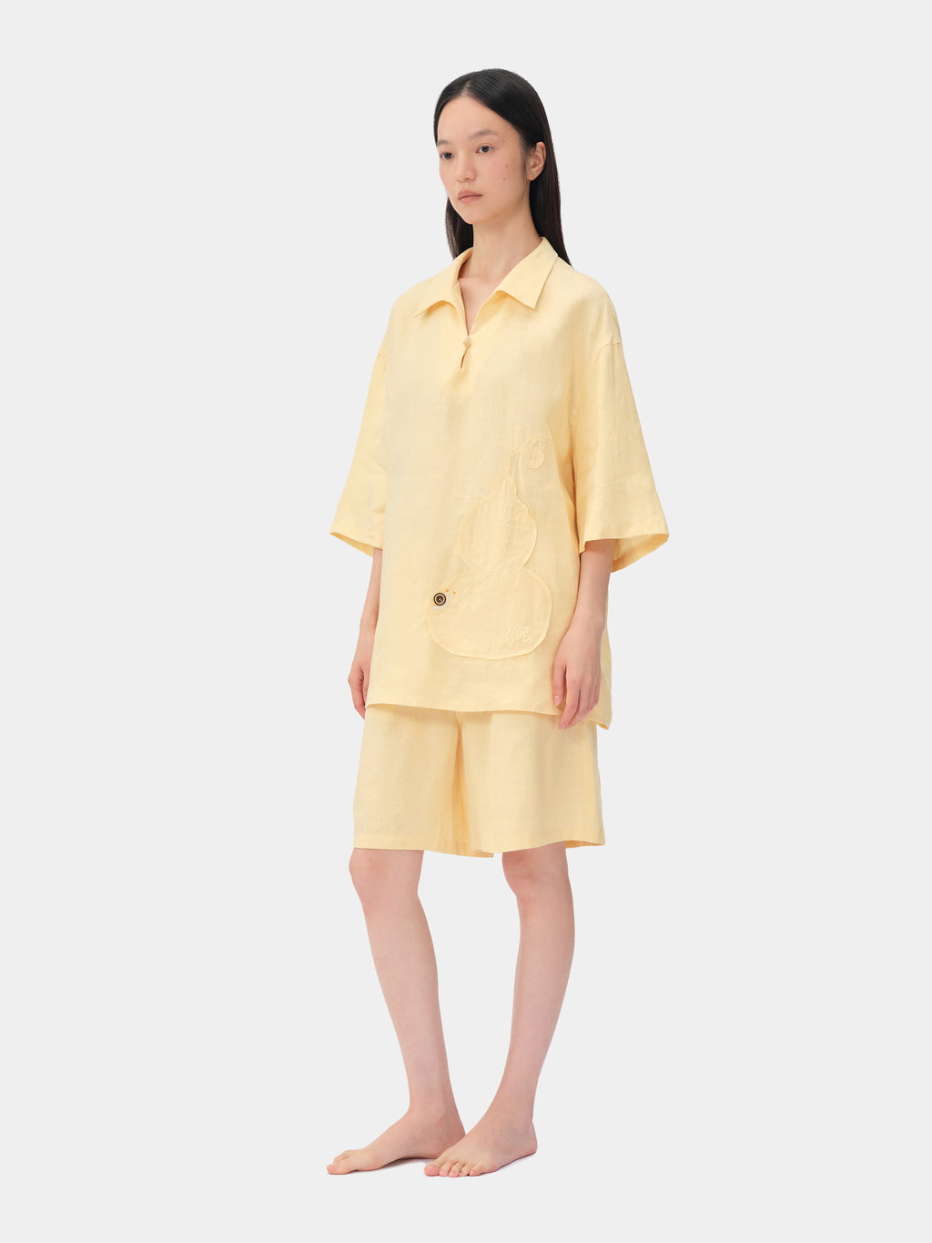 tbh Wōdrobe Hemp Loungewear Set Short Sleeve – Húlu Yellow