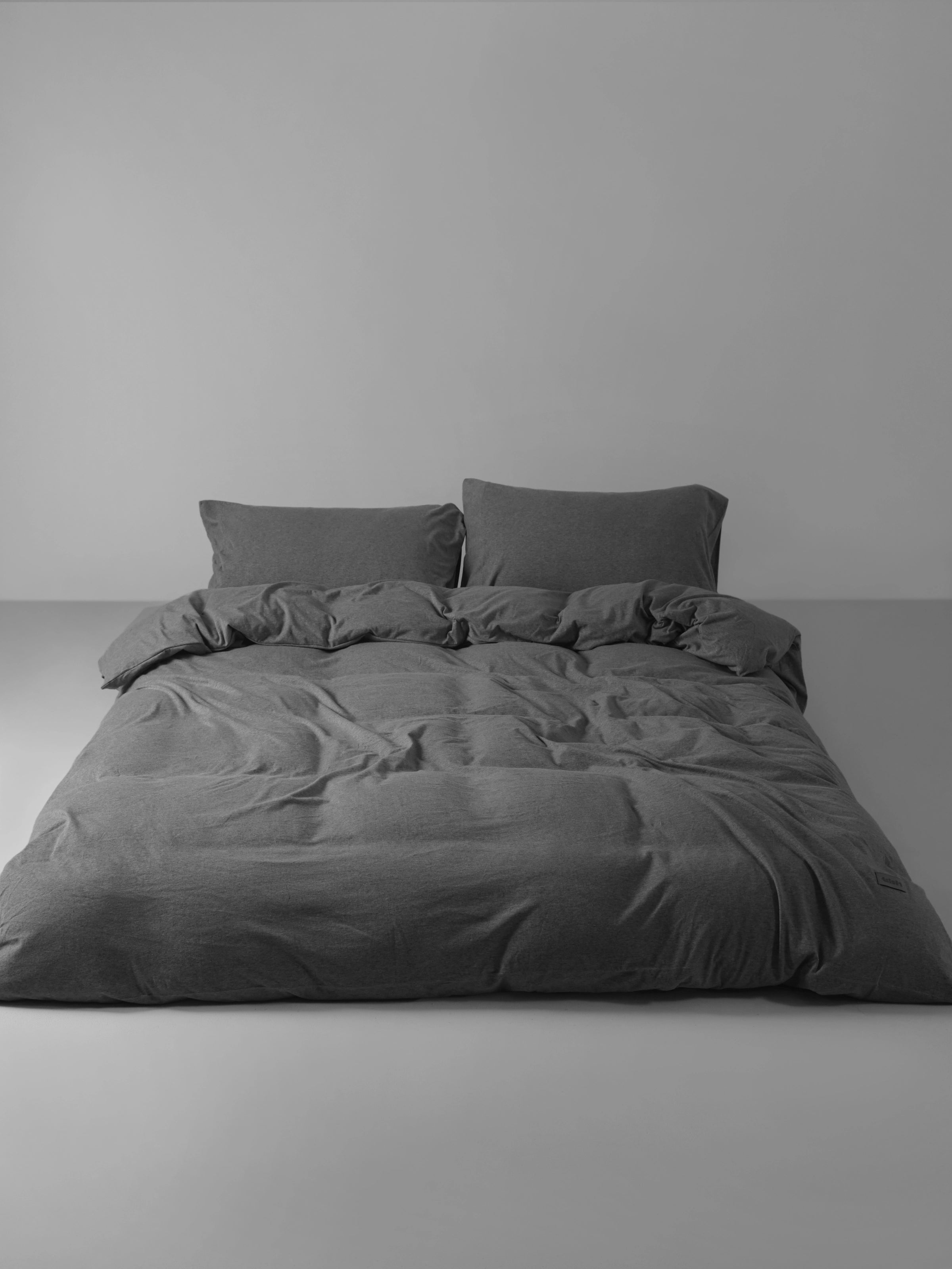 Cotton Heavyweight Jersey Bedding Set Gray 50%