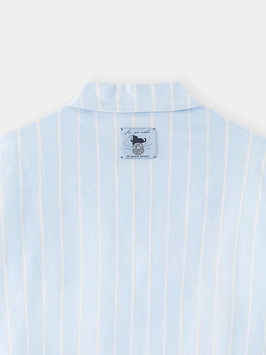 “Urban Jungle” Tencel Cotton Blend Short Sleeve Nightgown Water Blue