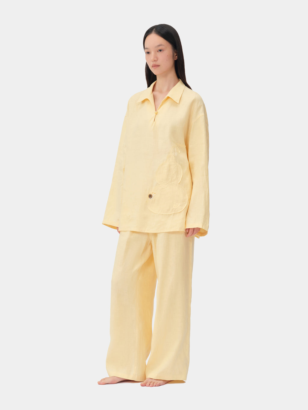 tbh Wōdrobe Hemp Loungewear Set Long Sleeve – Húlu Yellow