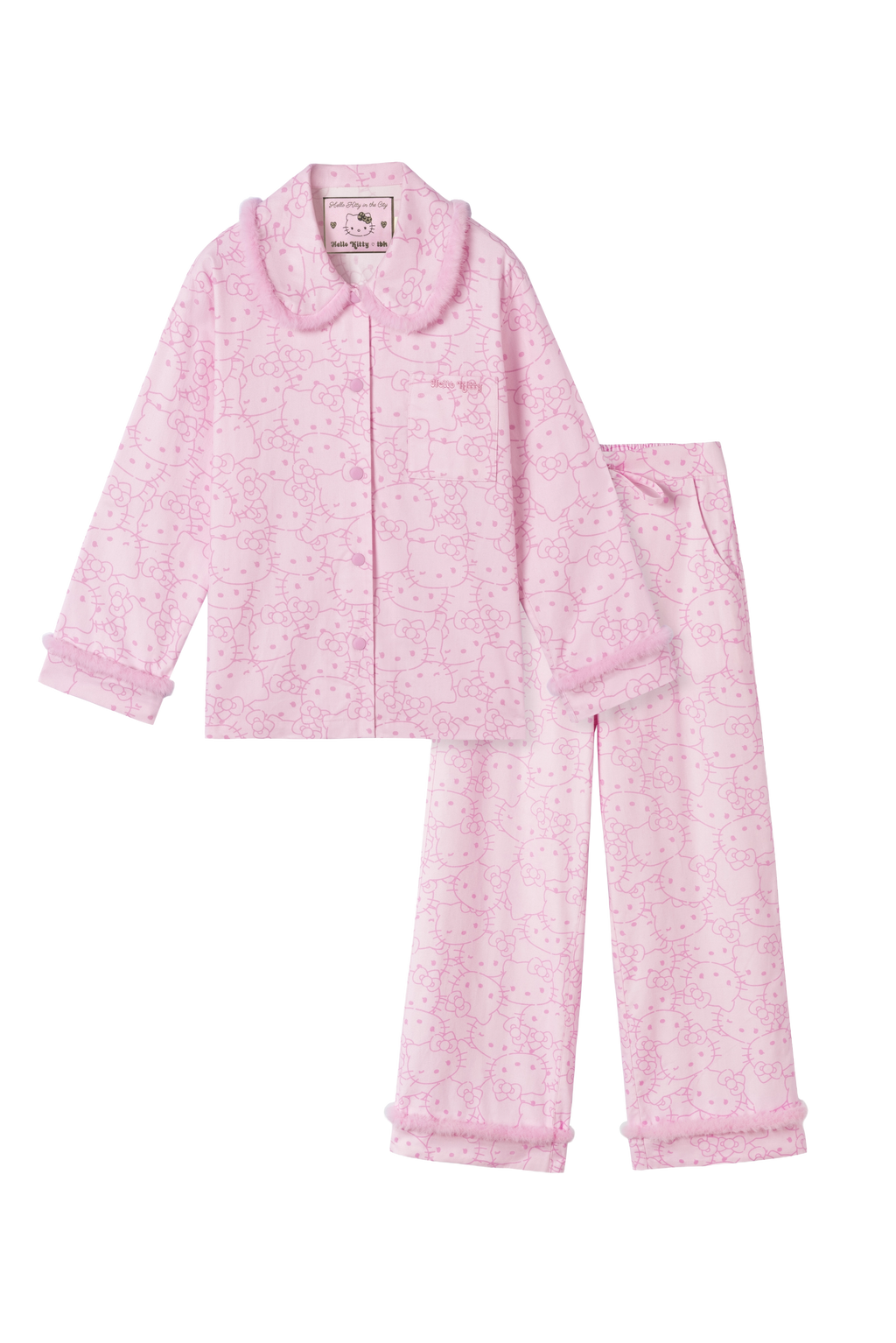 "Hello Kitty" Cotton Flannel Loungewear Set – Hello Kitty Pattern