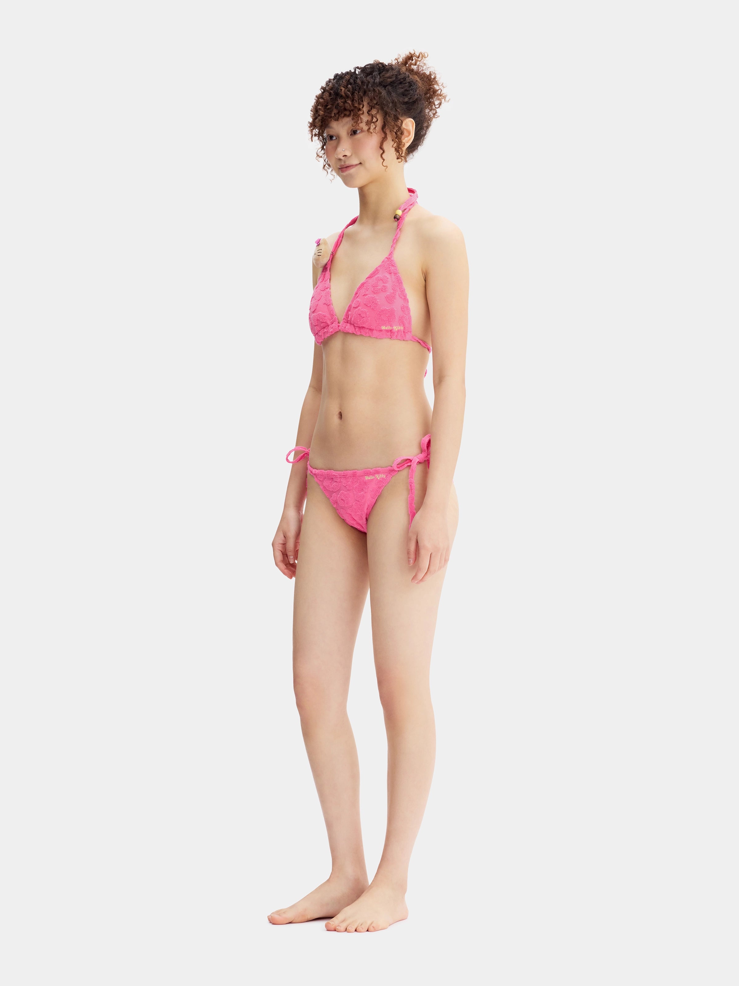 "Hello Kitty" Terry Bikini Set – Hot Pink Leopard