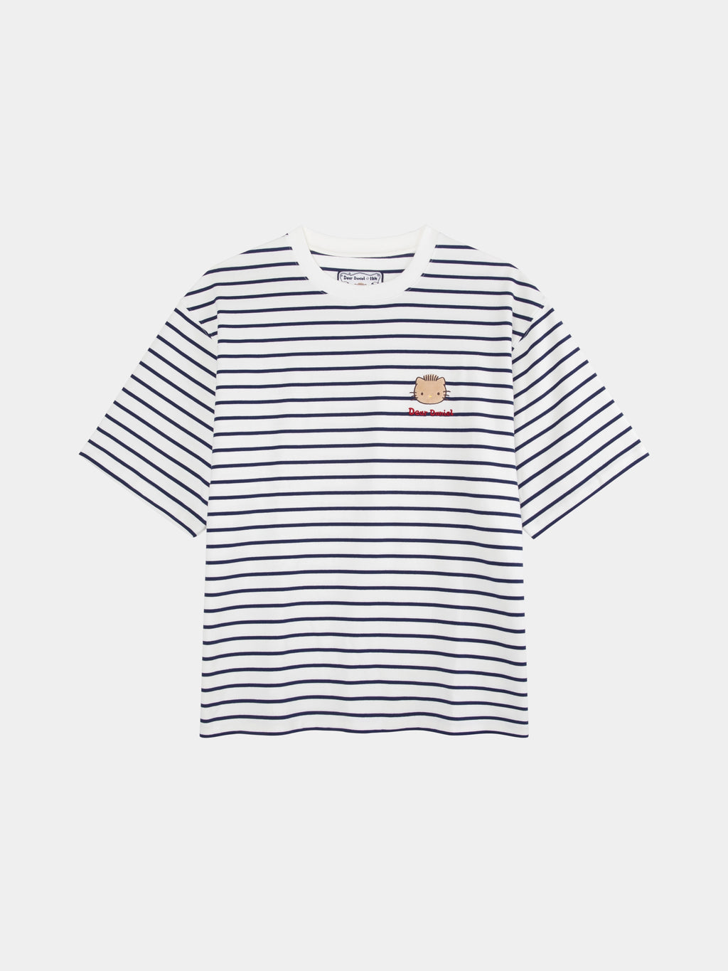 "Dear Daniel" Stretch Cotton Jersey Breton Stripe Loungewear Set Short Sleeve