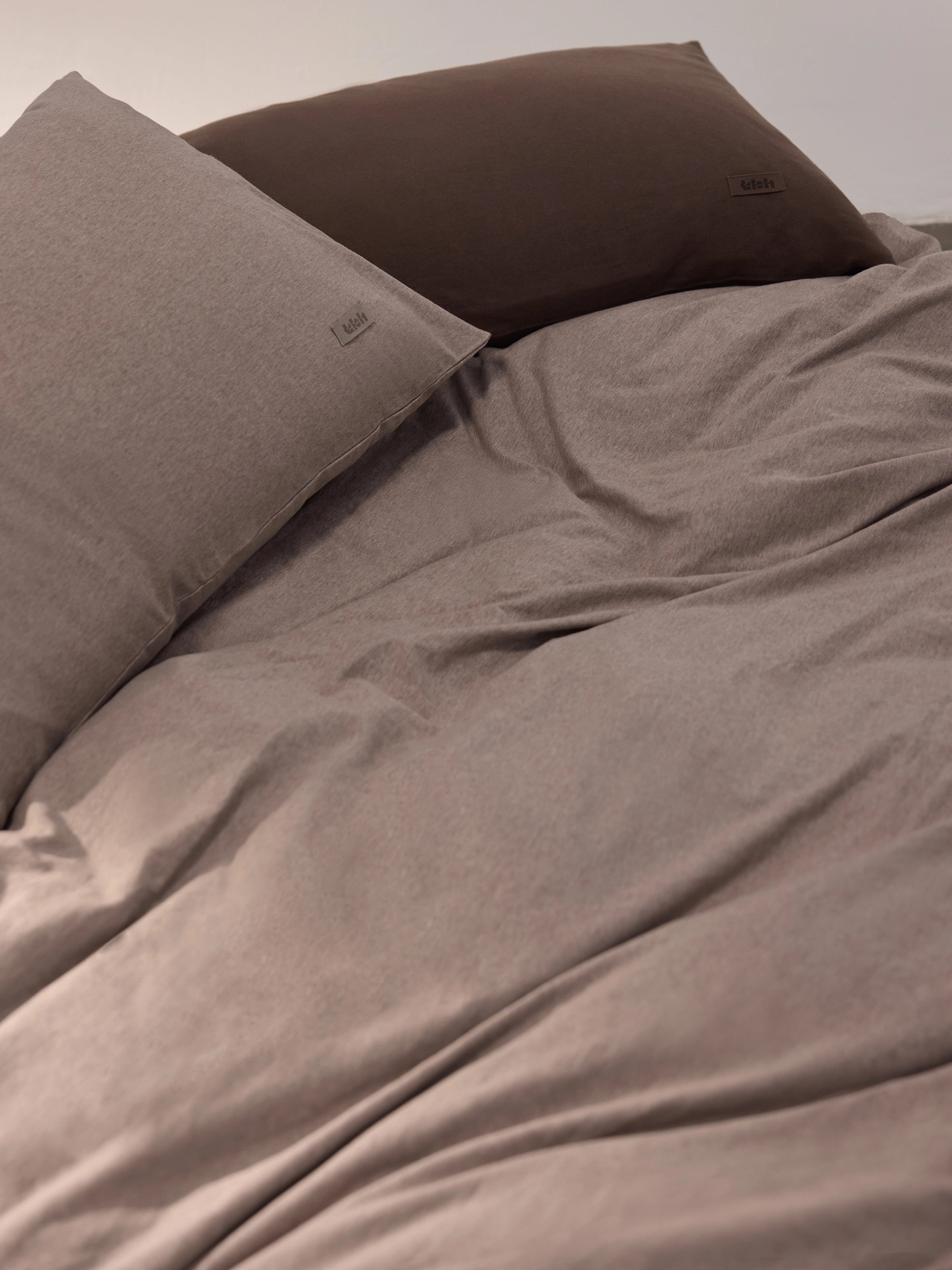 Cotton Heavyweight Jersey Bedding Set Oat