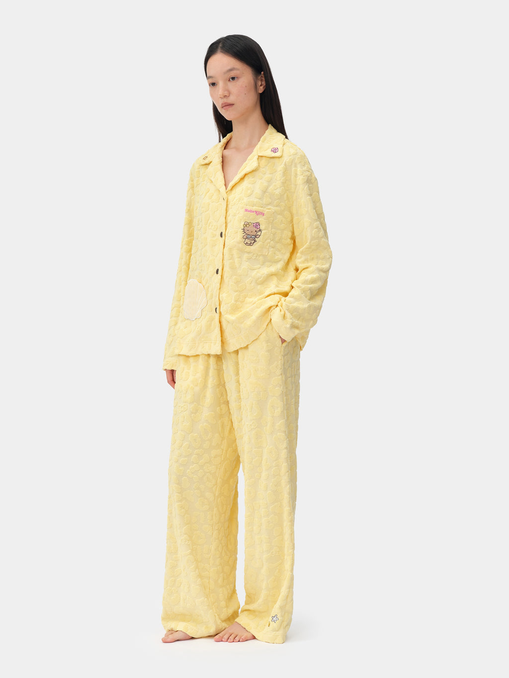"Hello Kitty" Terry Loungewear Set Long Sleeve – Sunbeam Leopard