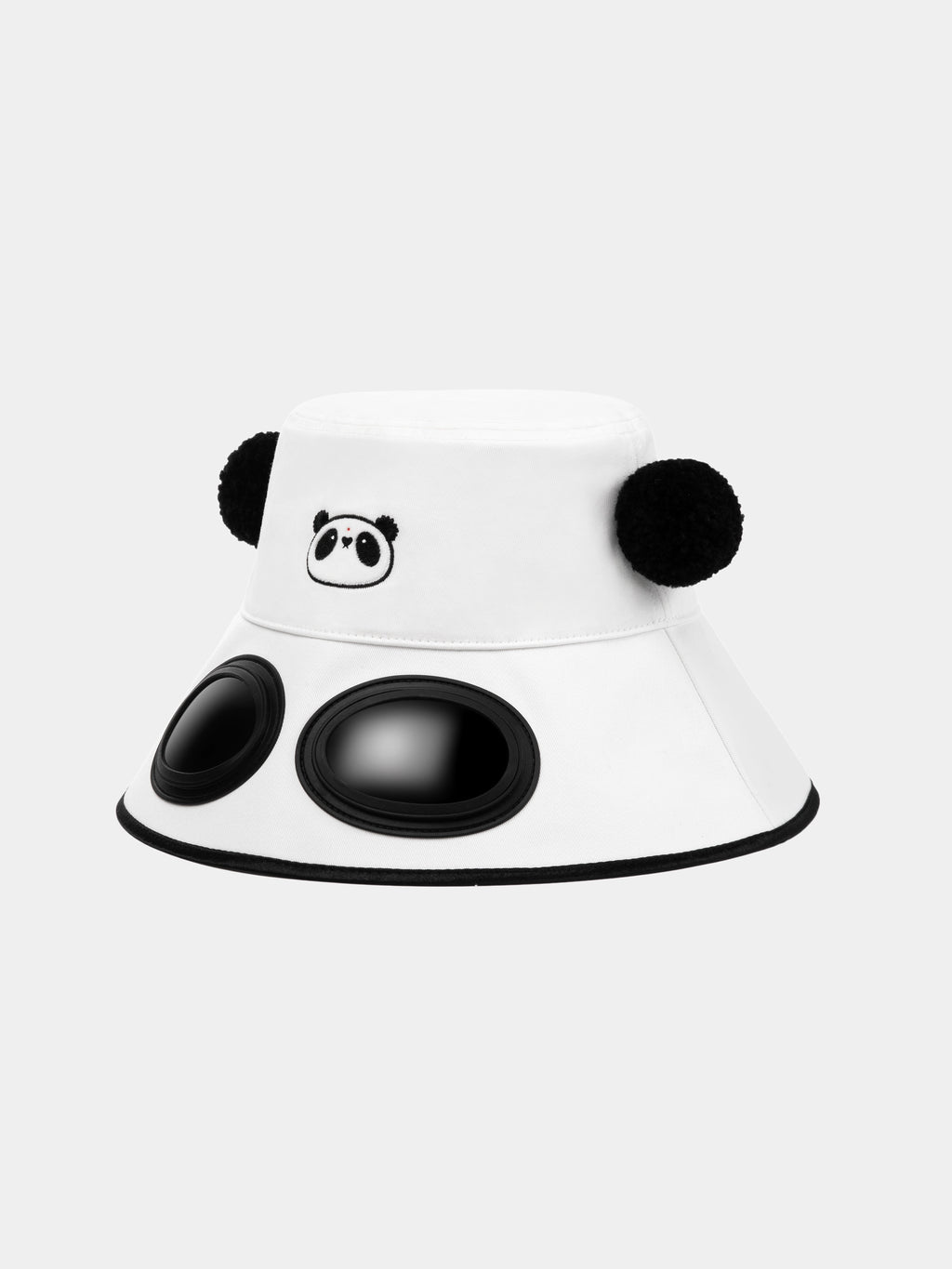 "panda pompom" Goggle Bucket Hat