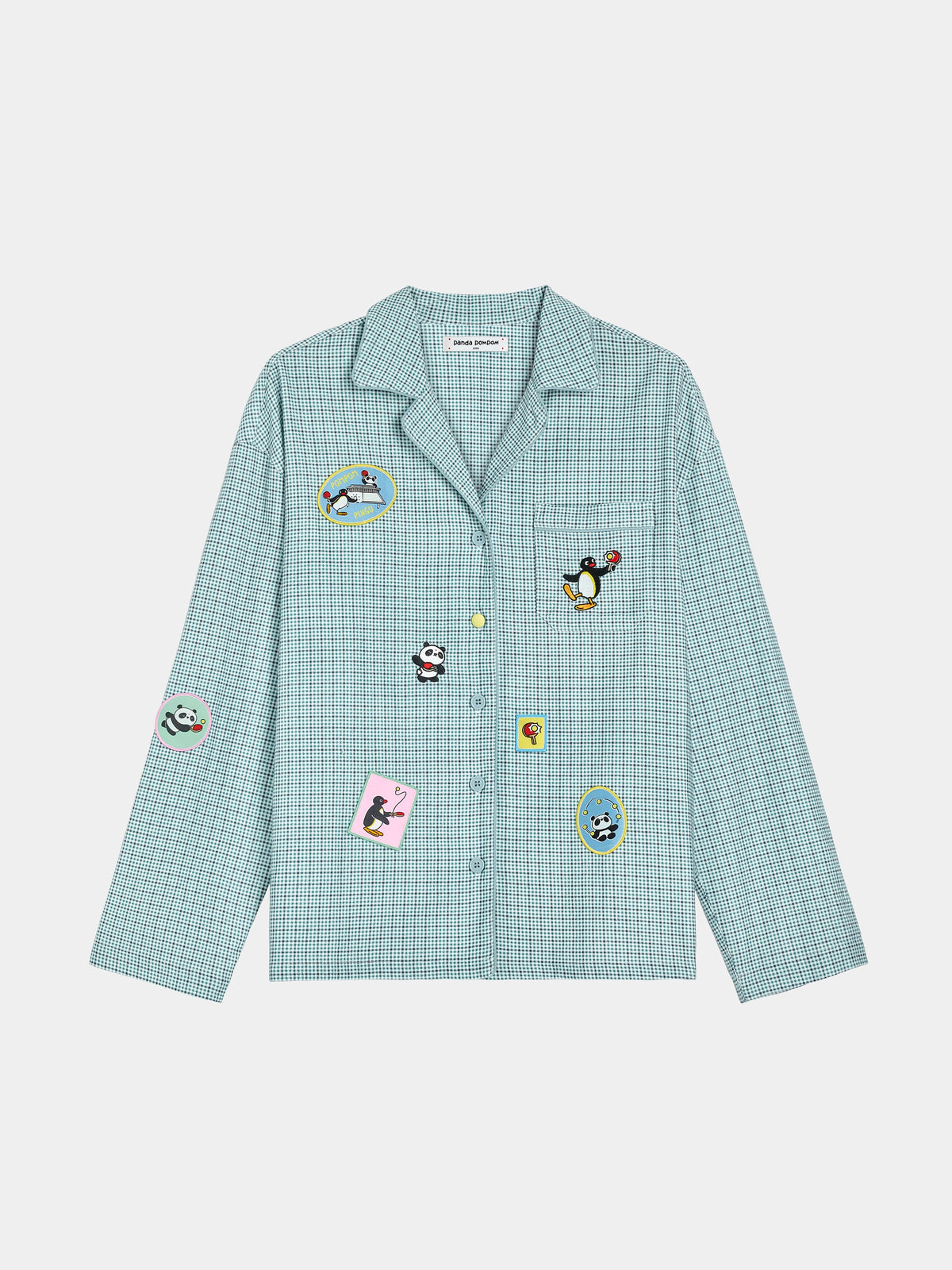 PIN!POM! 磨毛棉居家服 長袖－森林格紋