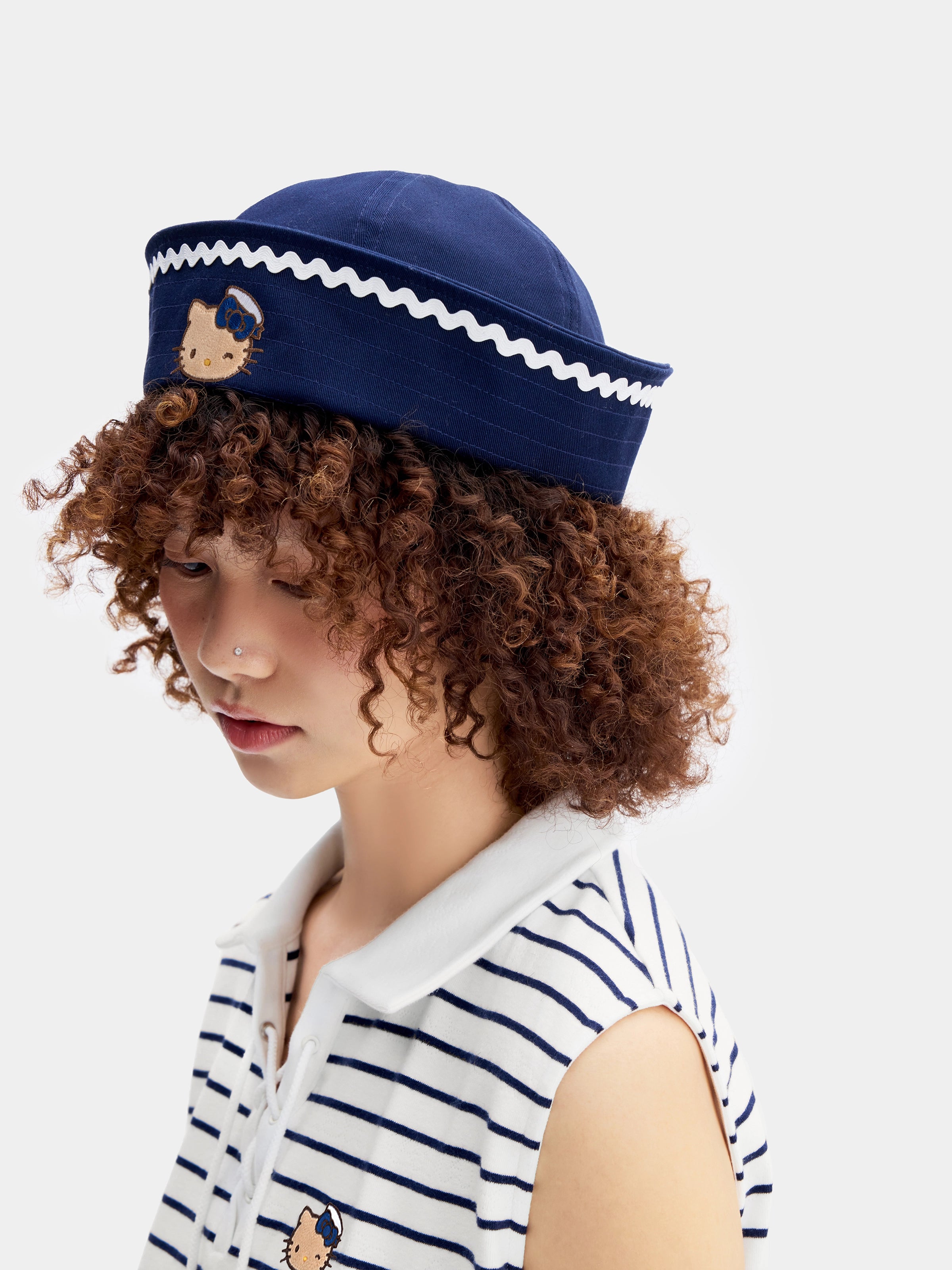 "Hello Kitty" Convertible Sailor Hat – Navy Blue