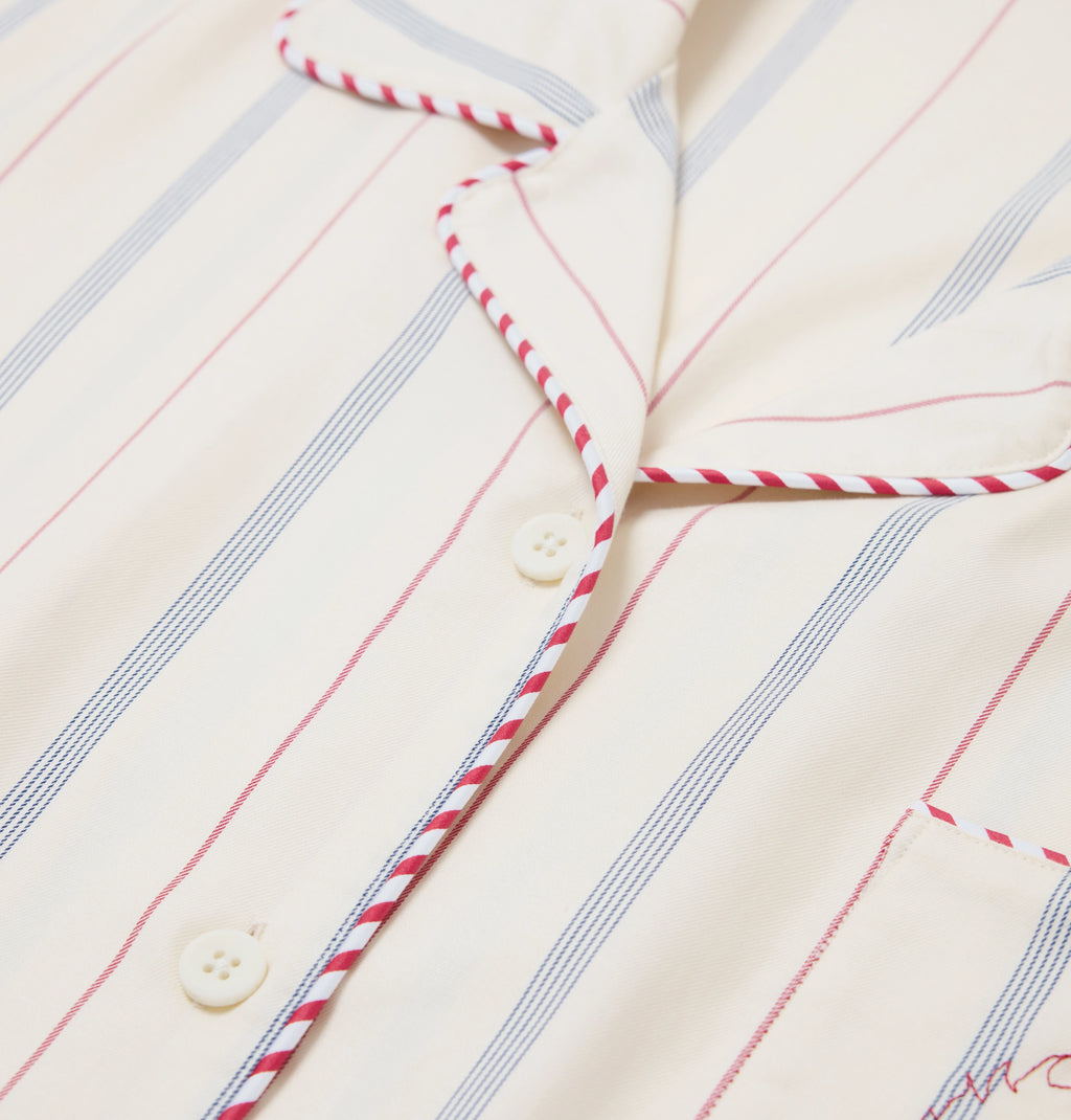 "Le Petit Prince" Tencel Cotton Blend Loungewear Set Red and Blue Stripes