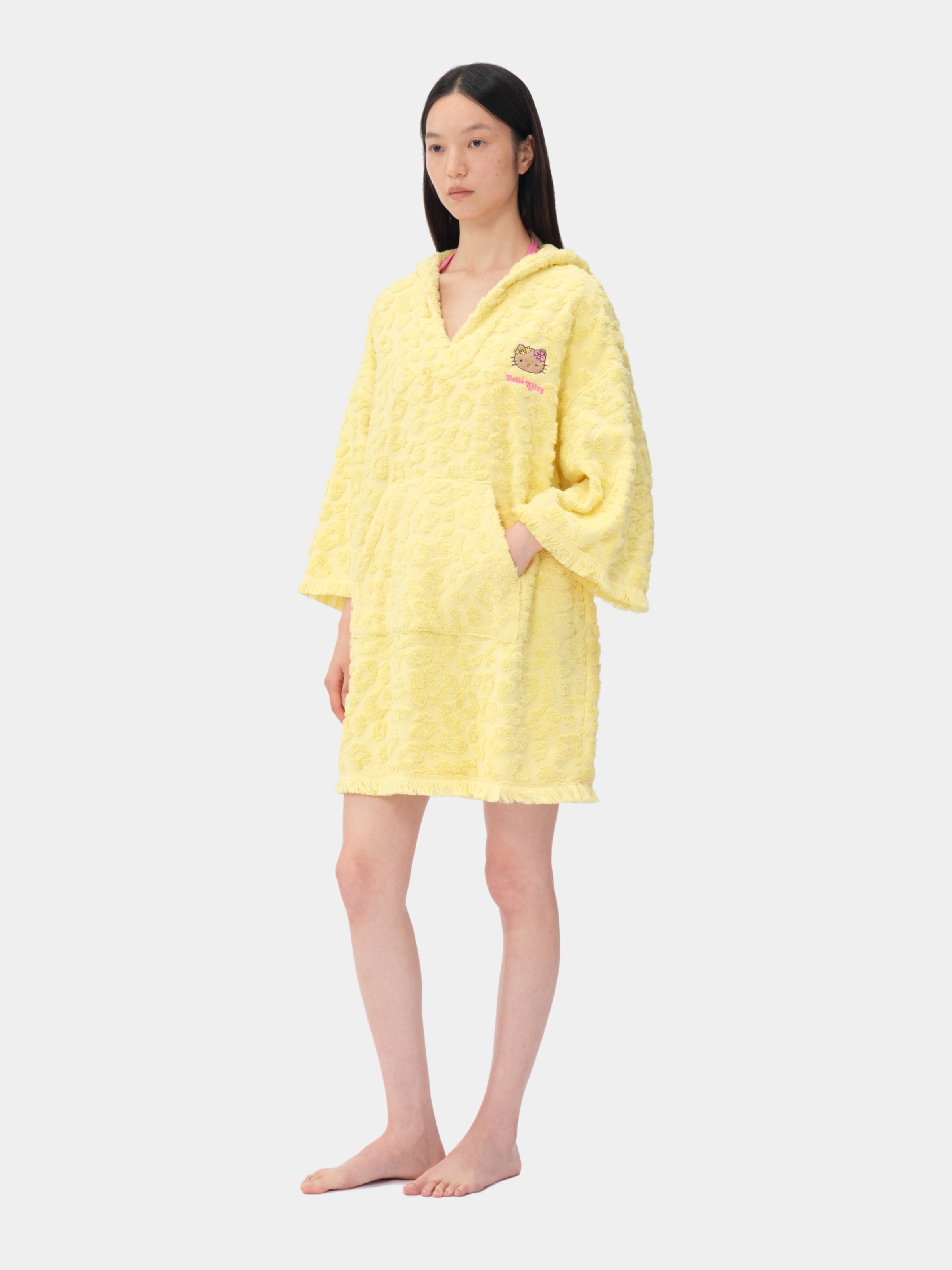 "Hello Kitty" Terry Hooded Cover Up – Sunbeam Leopard