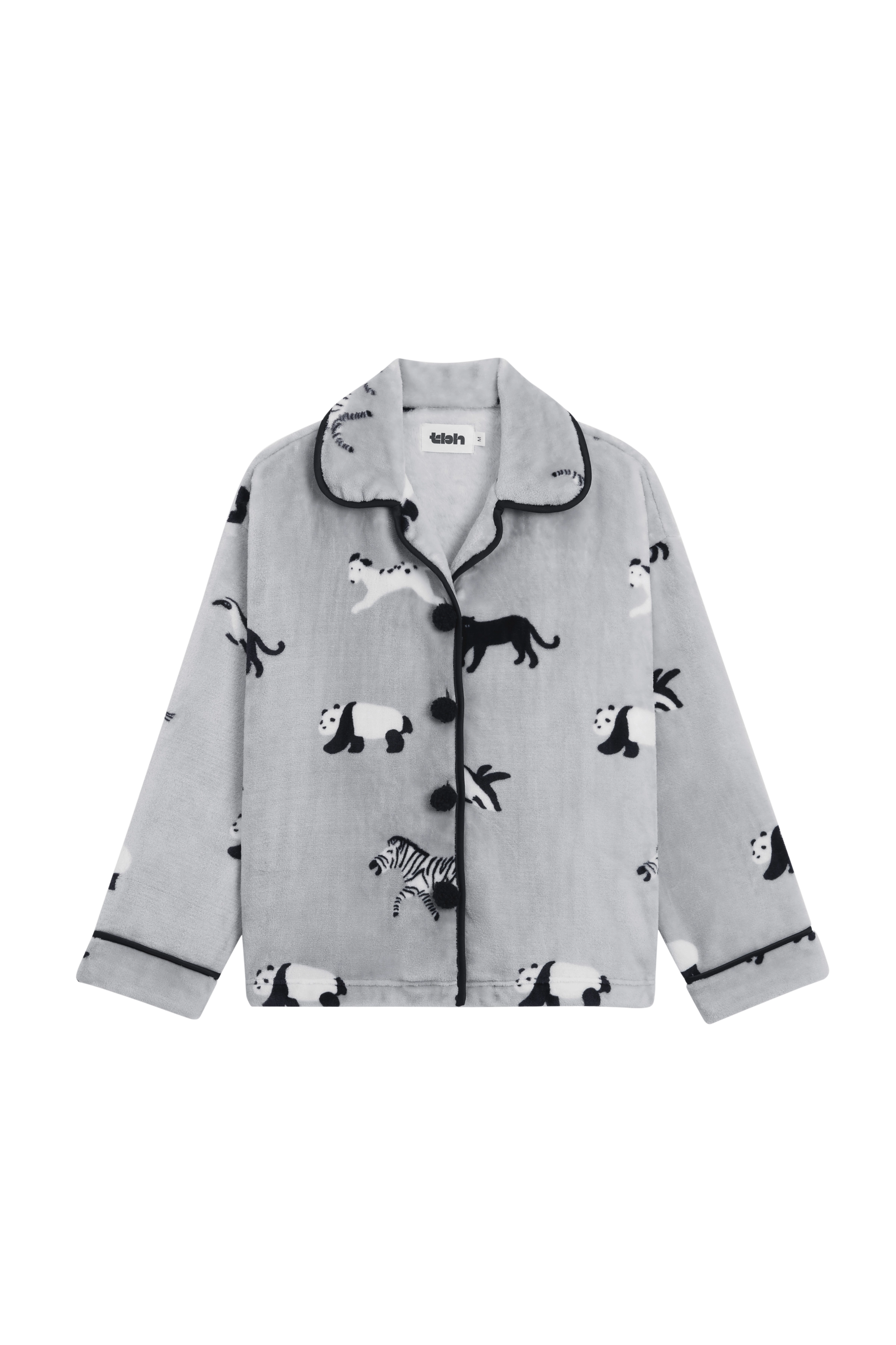 "Panda PomPom" Flannel Loungewear Set Bestie