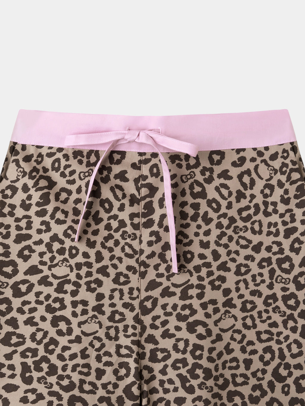 "Hello Kitty" Tencel Cotton Blend Short Sleeve Loungewear Set – Leopard