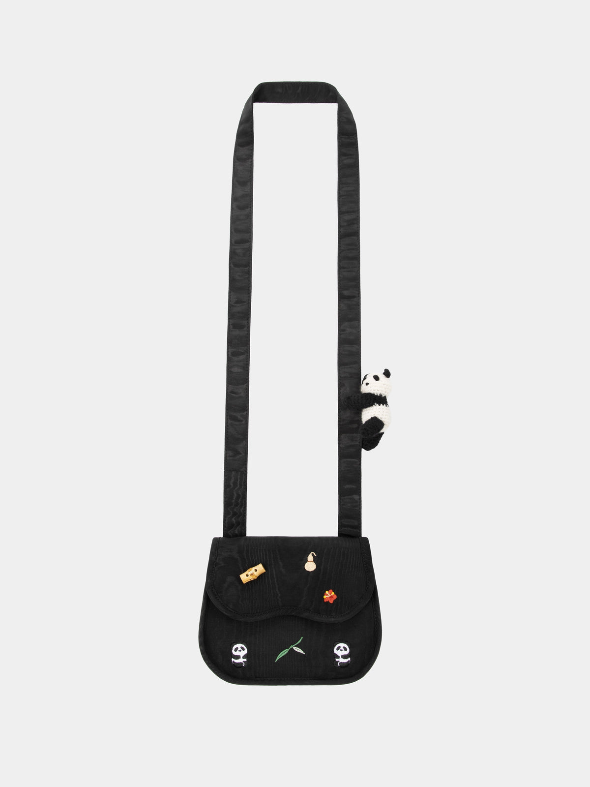 "panda pompom" Crossbody Bag