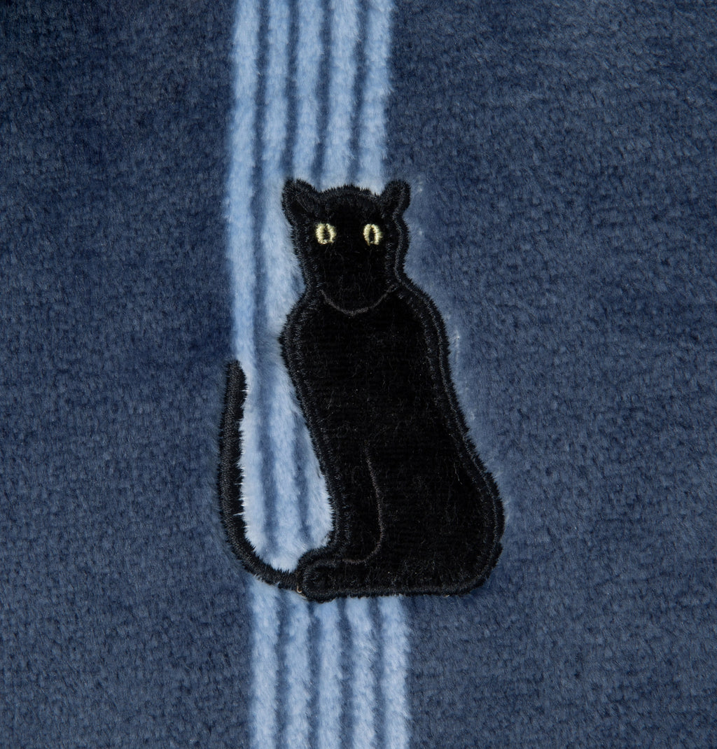 “Urban Jungle” Flannel Loungewear Set Dark Blue Stripes