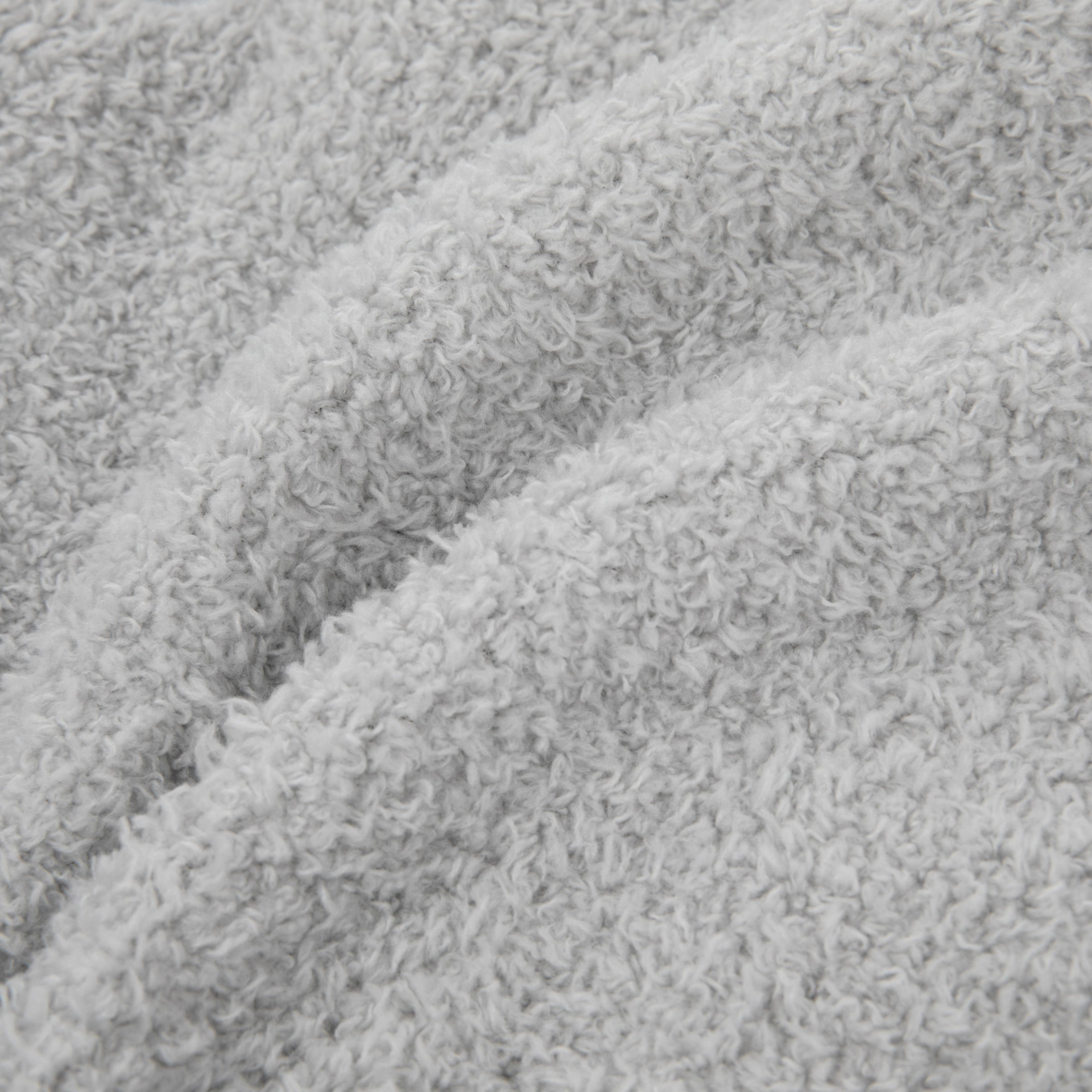 "Panda PomPom" Polar Fleece Oversize Loungewear Set – Gray