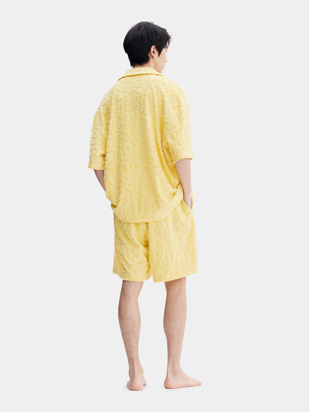 "Dear Daniel" Terry Loungewear Set Short Sleeve & Shorts – Sunbeam Leopard