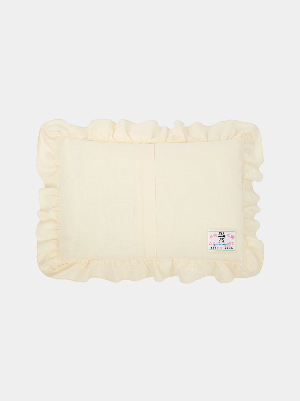 "panda pompom" หมอนบัควีตปักลาย – สีขาวครีม