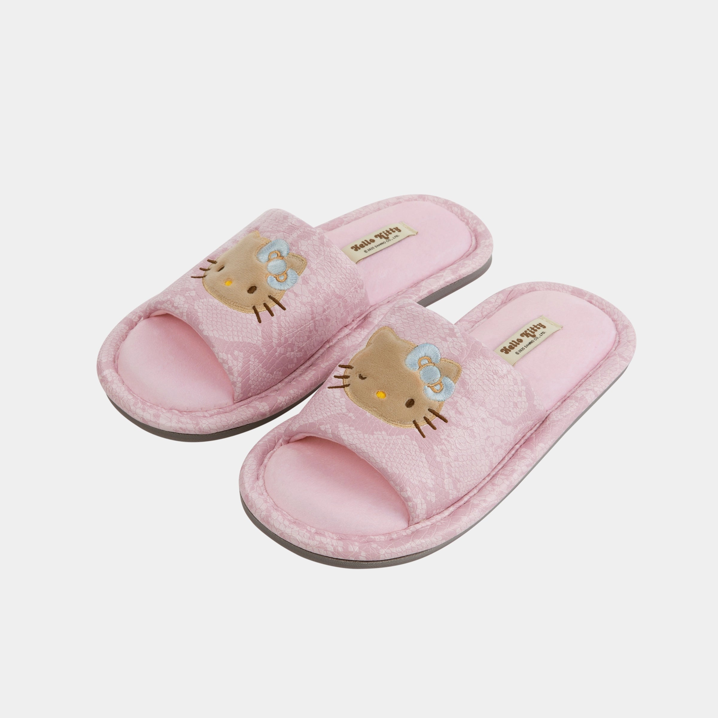 “Hello Kitty” PU Slippers Pink Snake Print