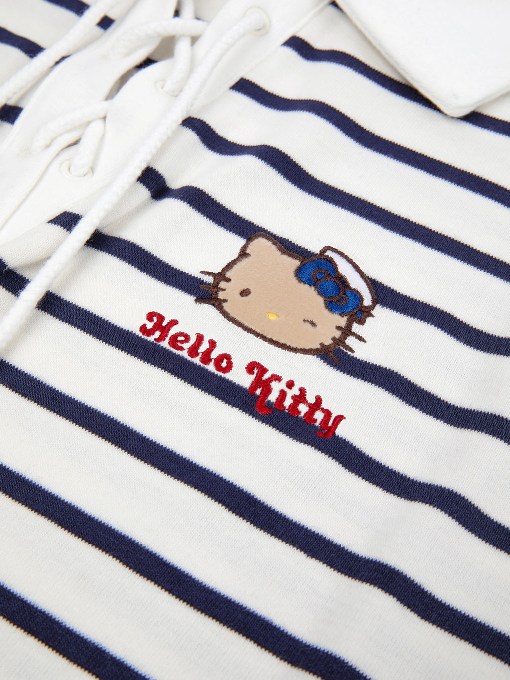"Hello Kitty" Stretch Cotton Breton Stripe Jersey Tank Dress