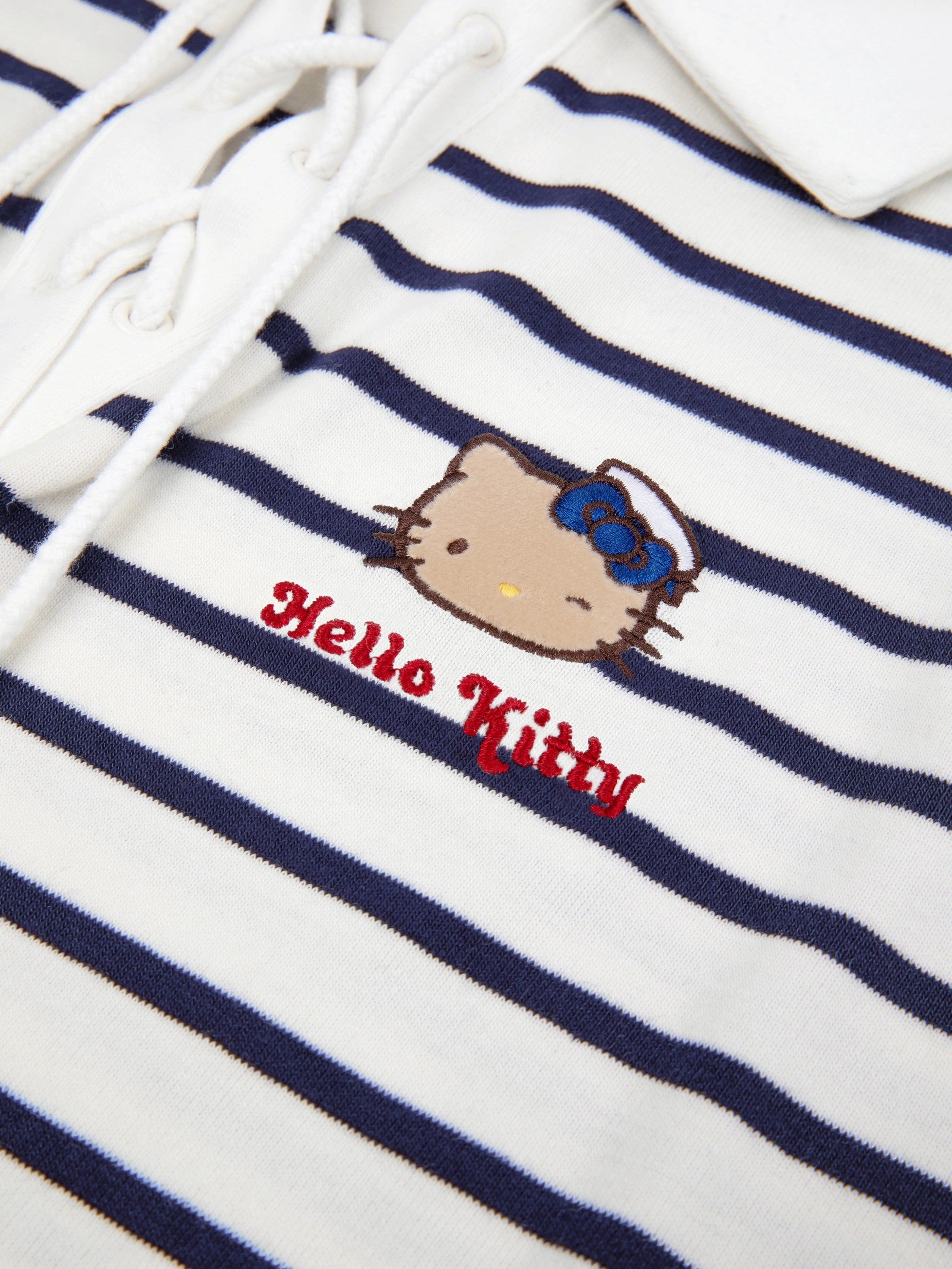 "Hello Kitty" Stretch Cotton Breton Stripe Jersey Tank Dress