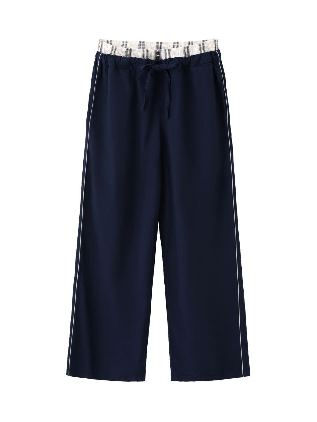 “Urban Jungle” Thickened Cotton Flannel Loungewear Set Night Blue