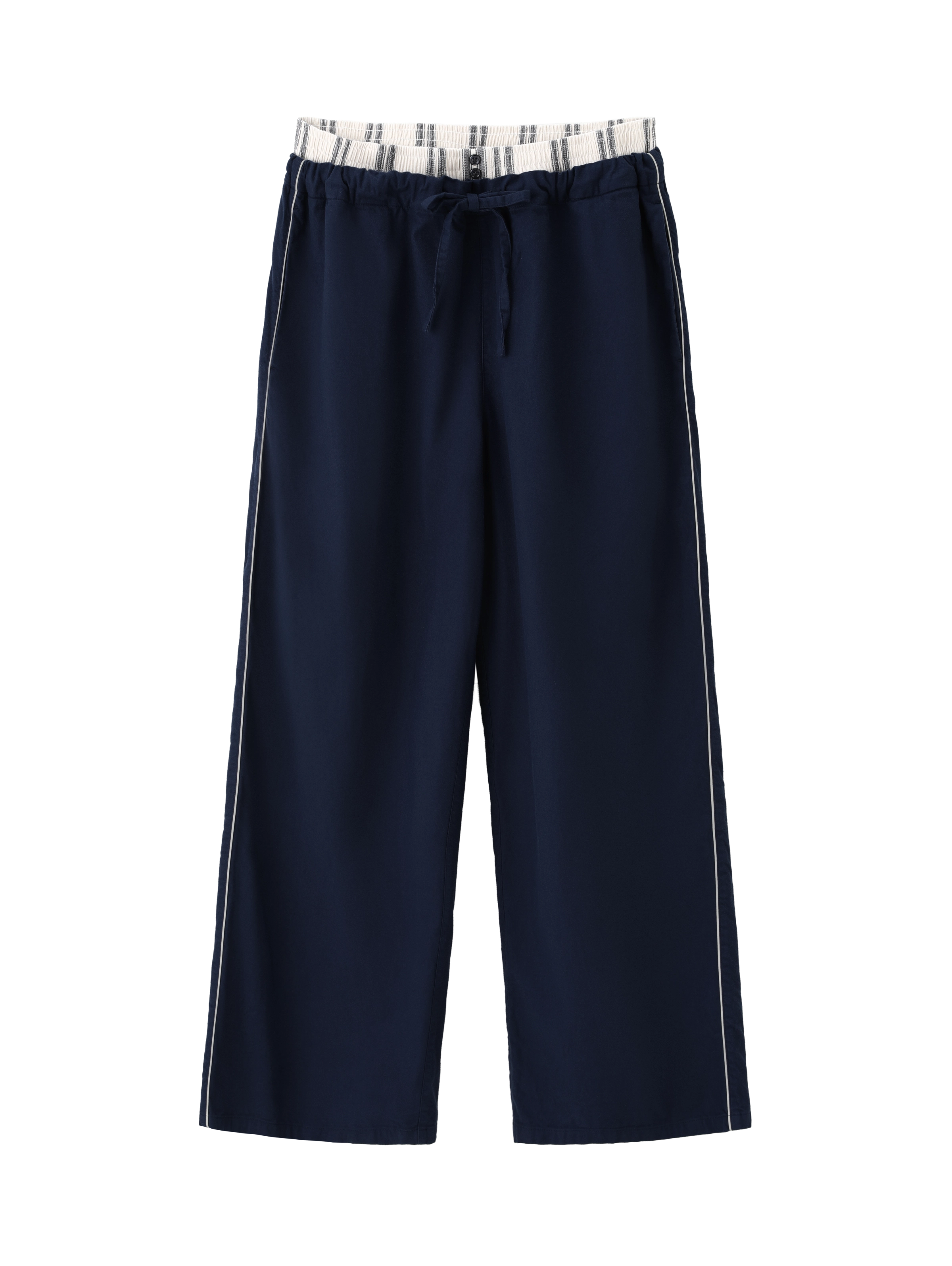 “Urban Jungle” Thickened Cotton Flannel Loungewear Set Night Blue