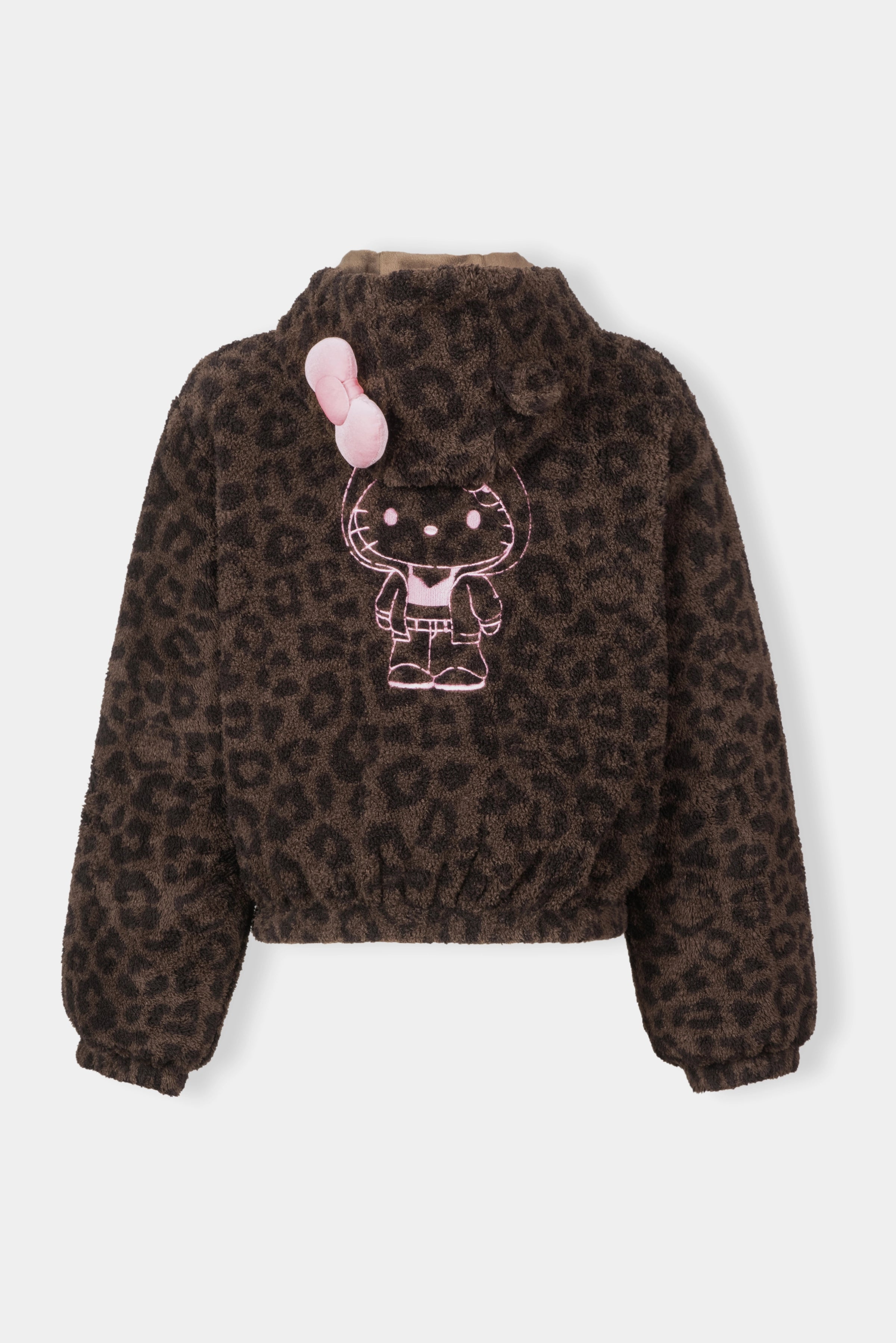 "Hello Kitty" Polar Fleece Hoodie Loungewear Set Choco