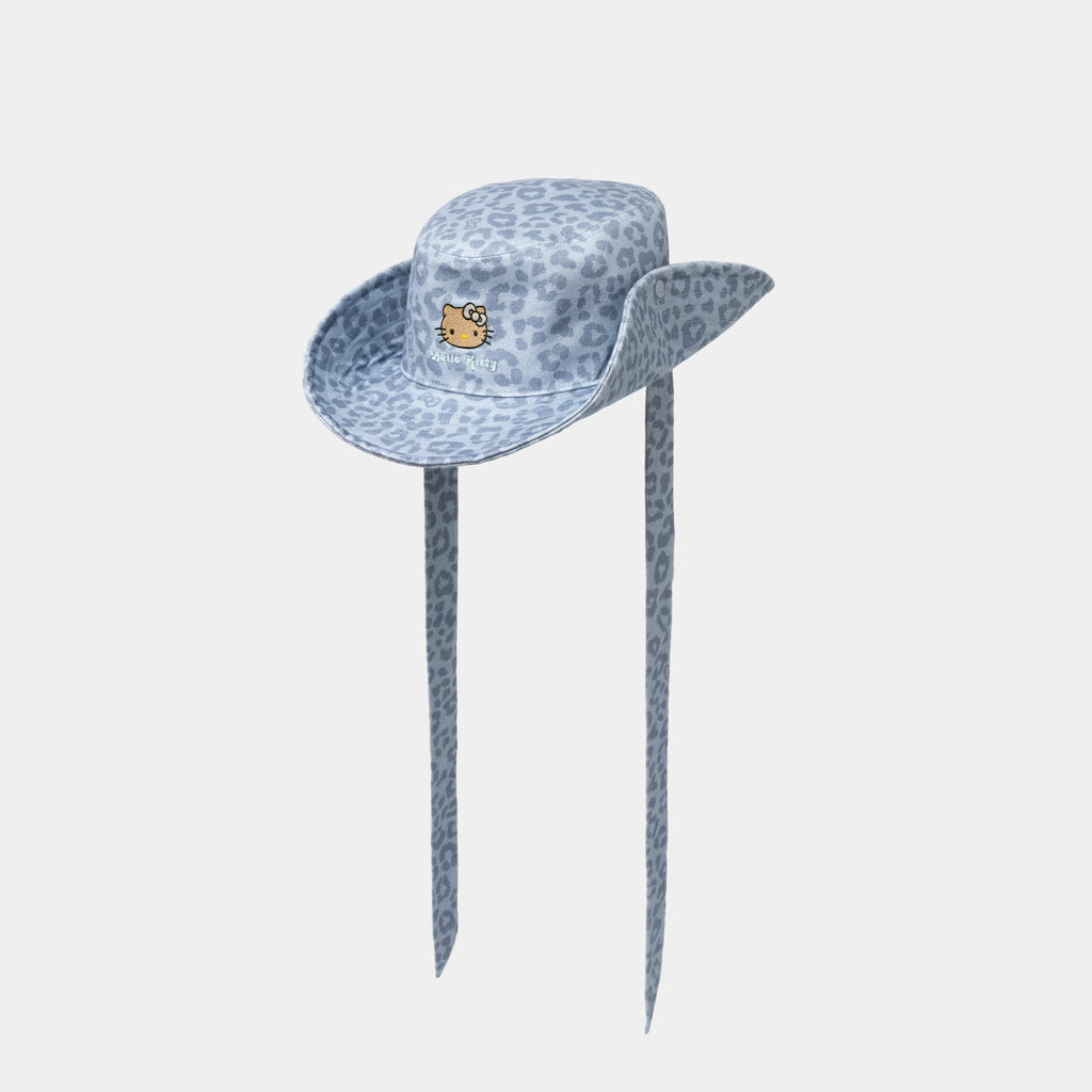 "Hello Kitty" Cowboy Cap – Denim Leopard