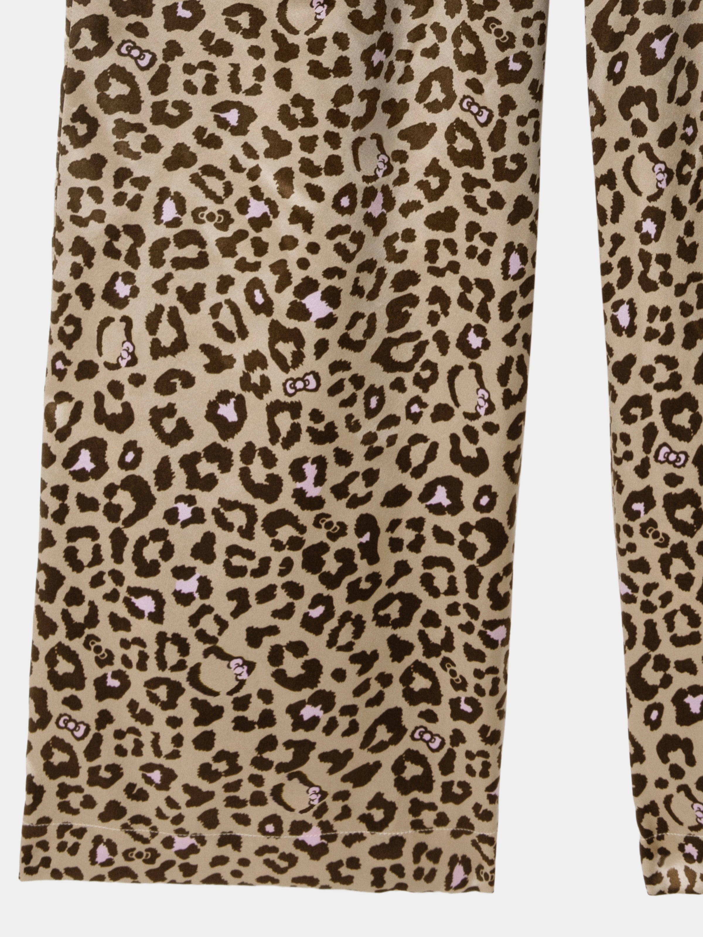 "Hello Kitty" Premium Heavy Mulberry Silk  Pants – Leopard