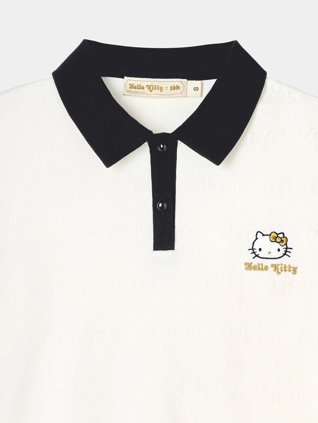 "Hello Kitty" Stretch Cotton Jersey Polo Skort Set – Pearl White