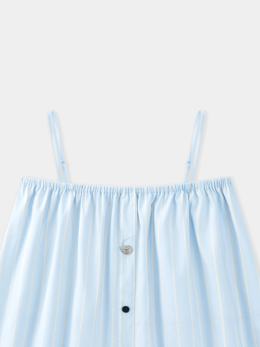 “Urban Jungle” Tencel Cotton Blend Spaghetti Strap Top and Shorts Pajama Set Water Blue