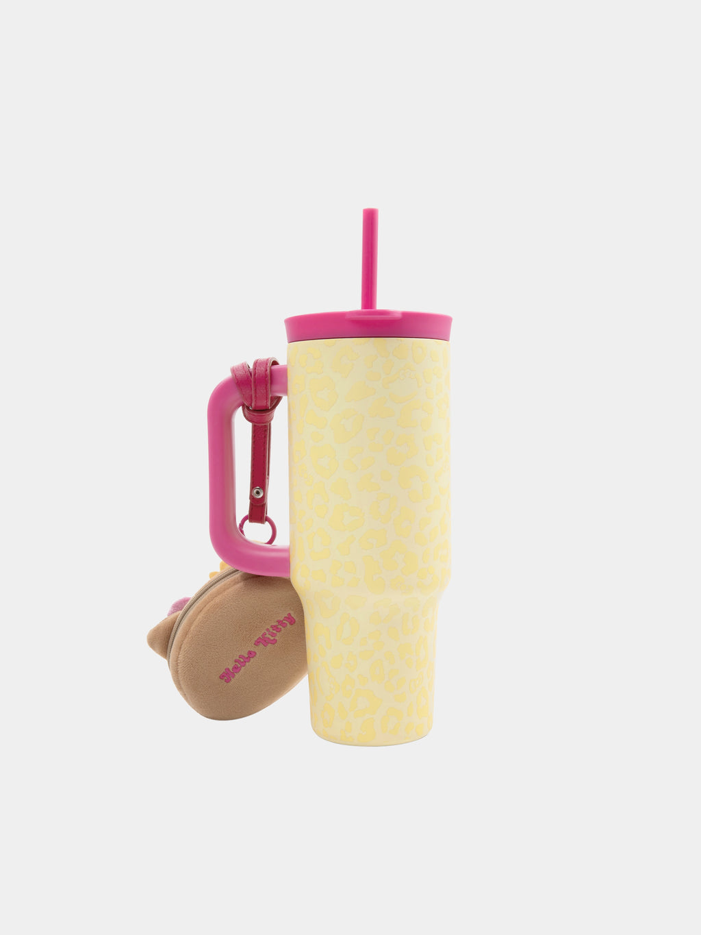 "Hello Kitty & Dear Daniel" Giant Stainless Steel Travel Tumbler (With Mini Frame Purse) – Sunbeam Leopard – 900ml