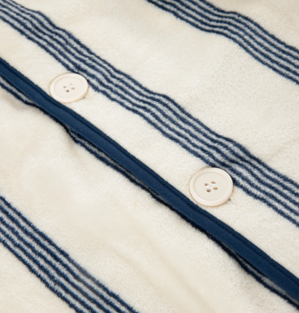 “Urban Jungle” Flannel Loungewear Set Beige Stripes