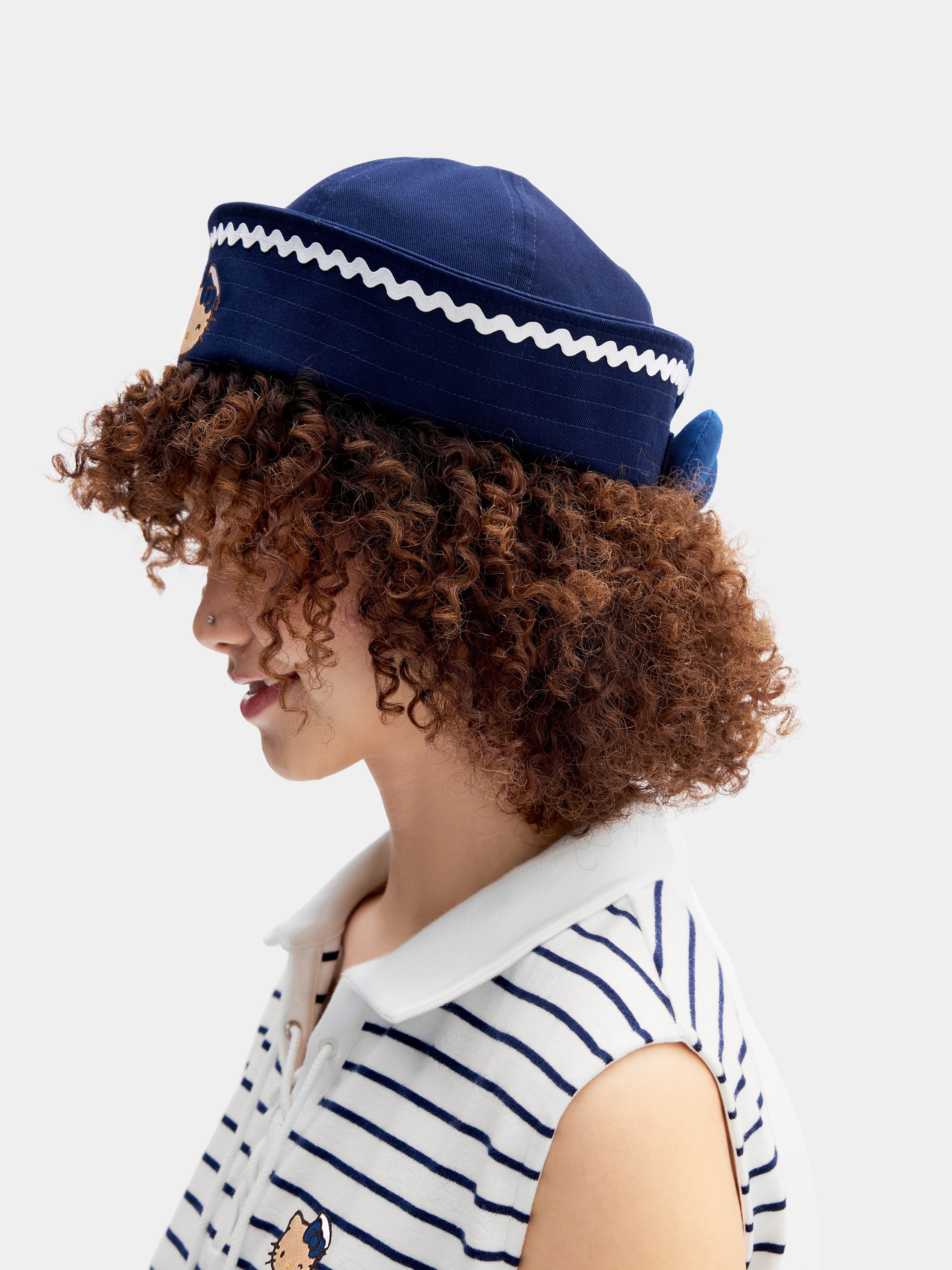 "Hello Kitty" Convertible Sailor Hat – Navy Blue