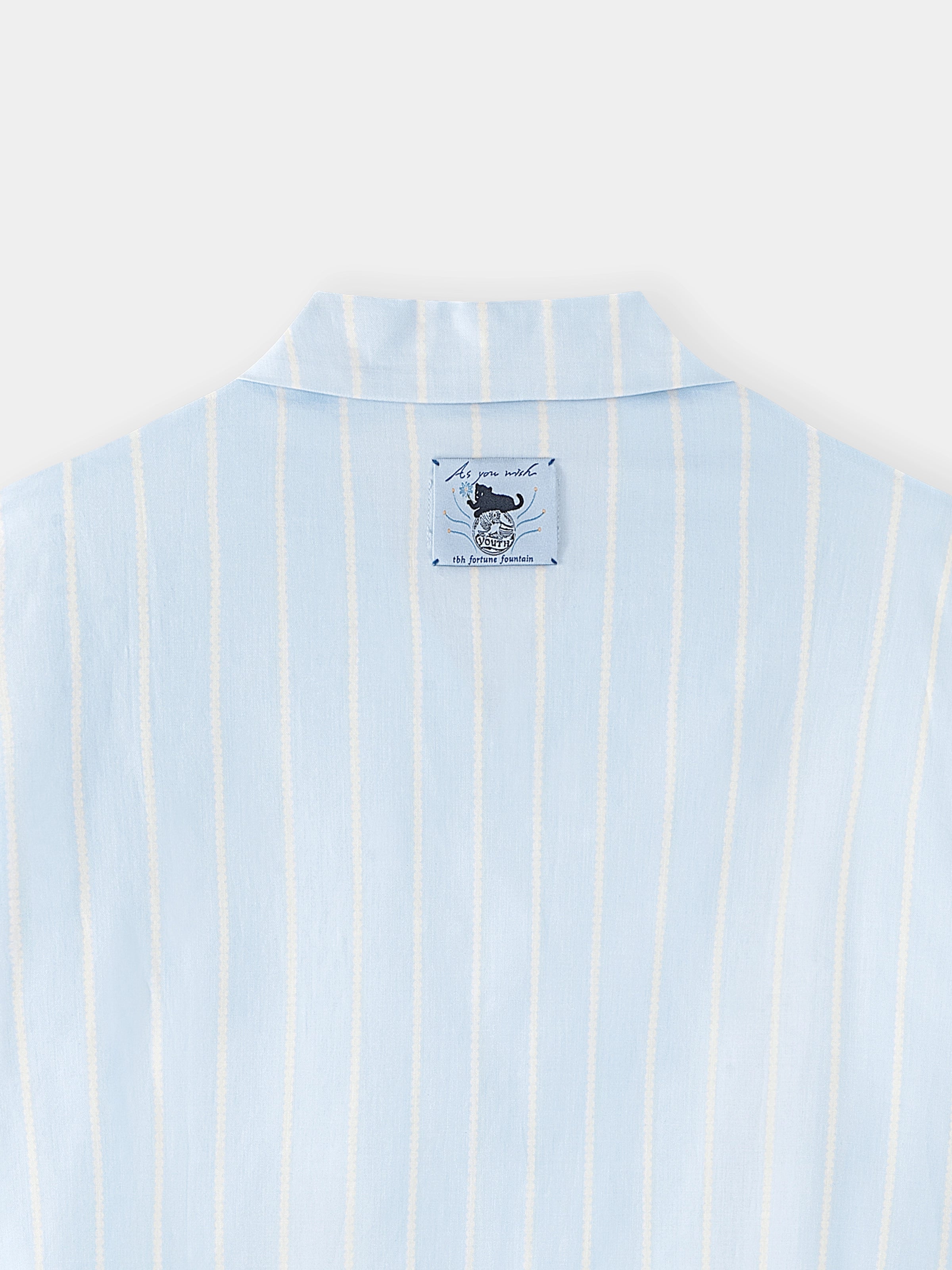 “Urban Jungle” Tencel Cotton Blend Nightgown Water Blue