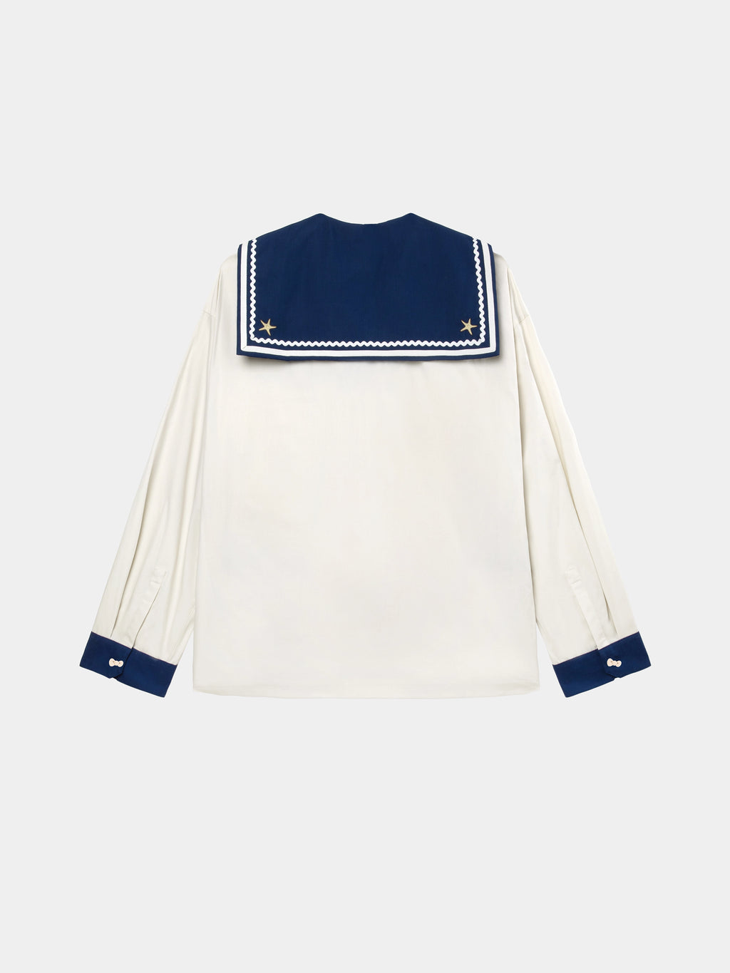 "Dear Daniel" Cotton Sailor Collar Loungewear Set Long Sleeve