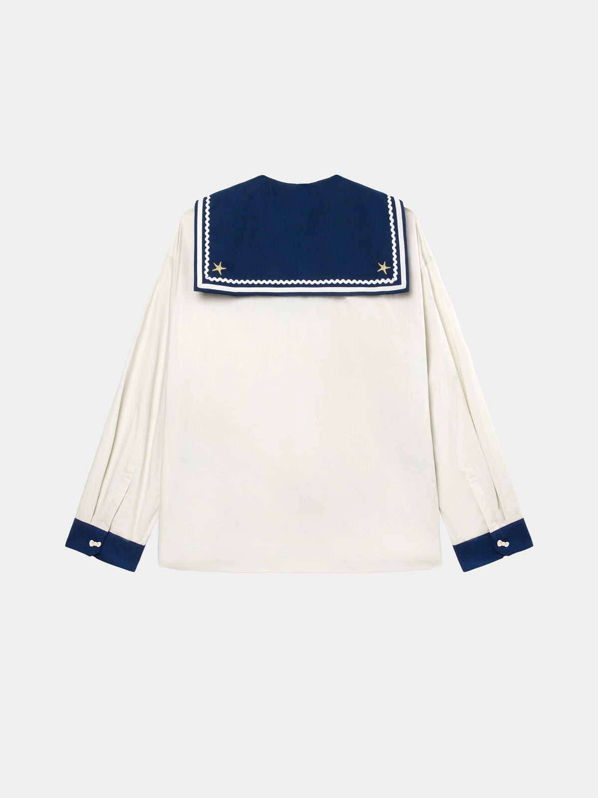 "Dear Daniel" Cotton Sailor Collar Loungewear Set Long Sleeve