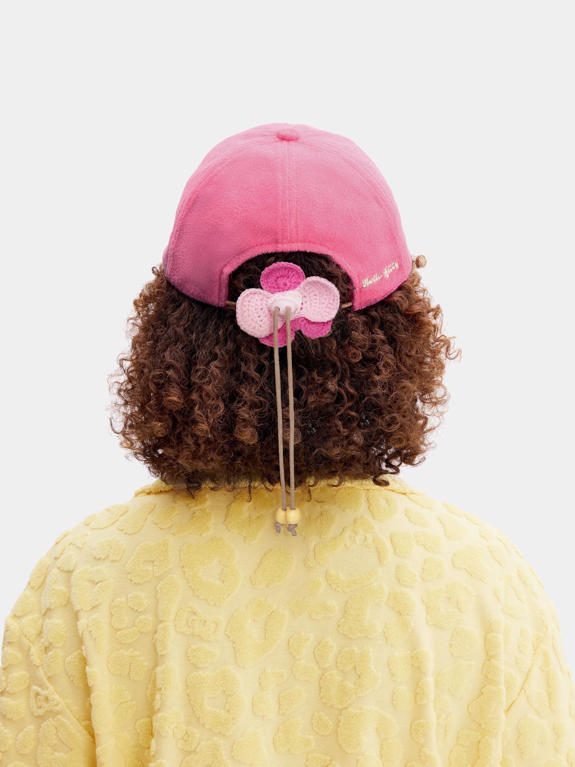 "Hello Kitty" Terry Baseball Cap – Hot Pink