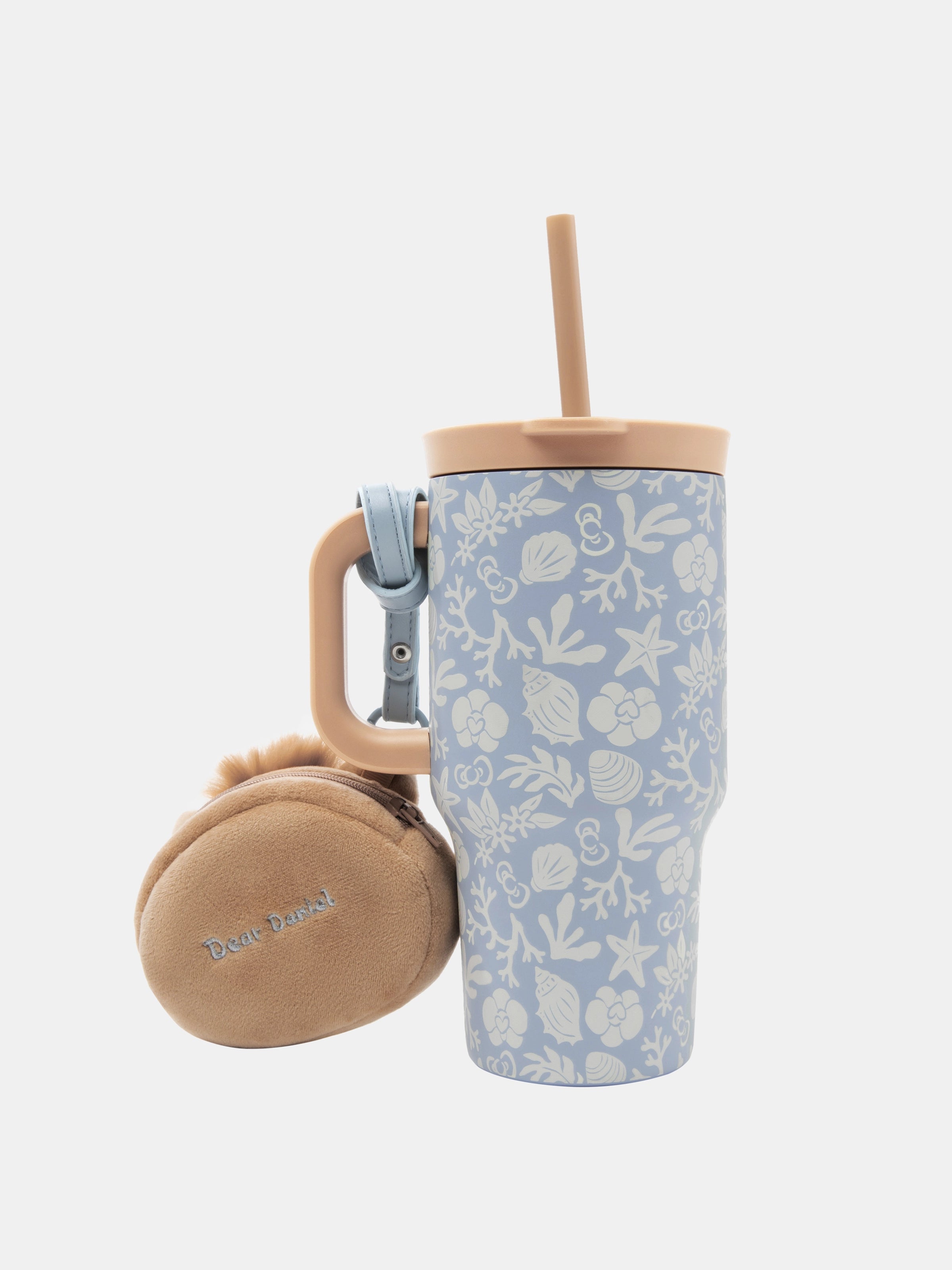 "Dear Daniel" Stainless Steel Travel Tumbler (With Mini Frame Purse) – Breezy Blue – 600ml
