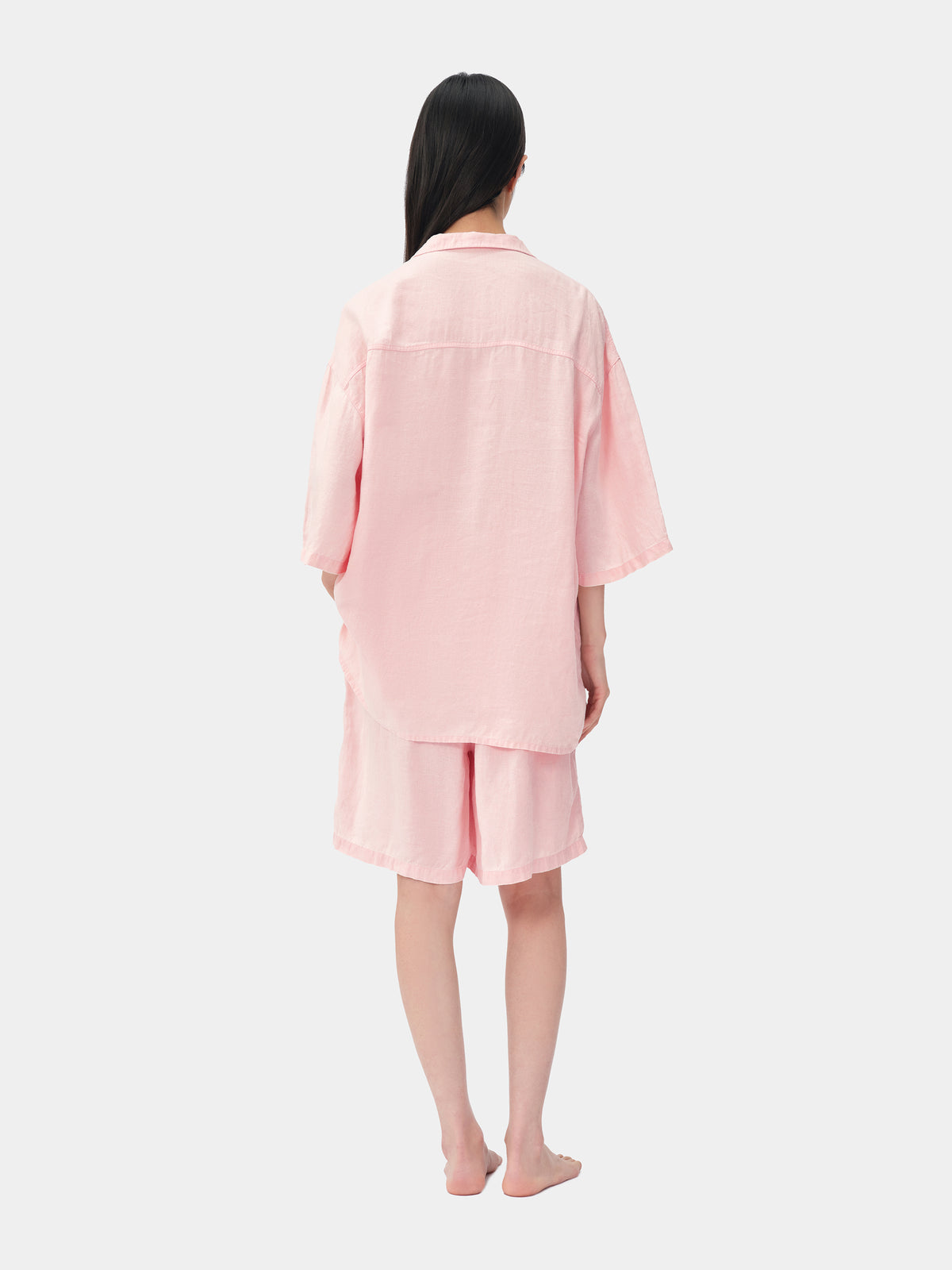 tbh Wōdrobe Natural-Dyed Hemp Loungewear Set Short Sleeve – Madder Rose