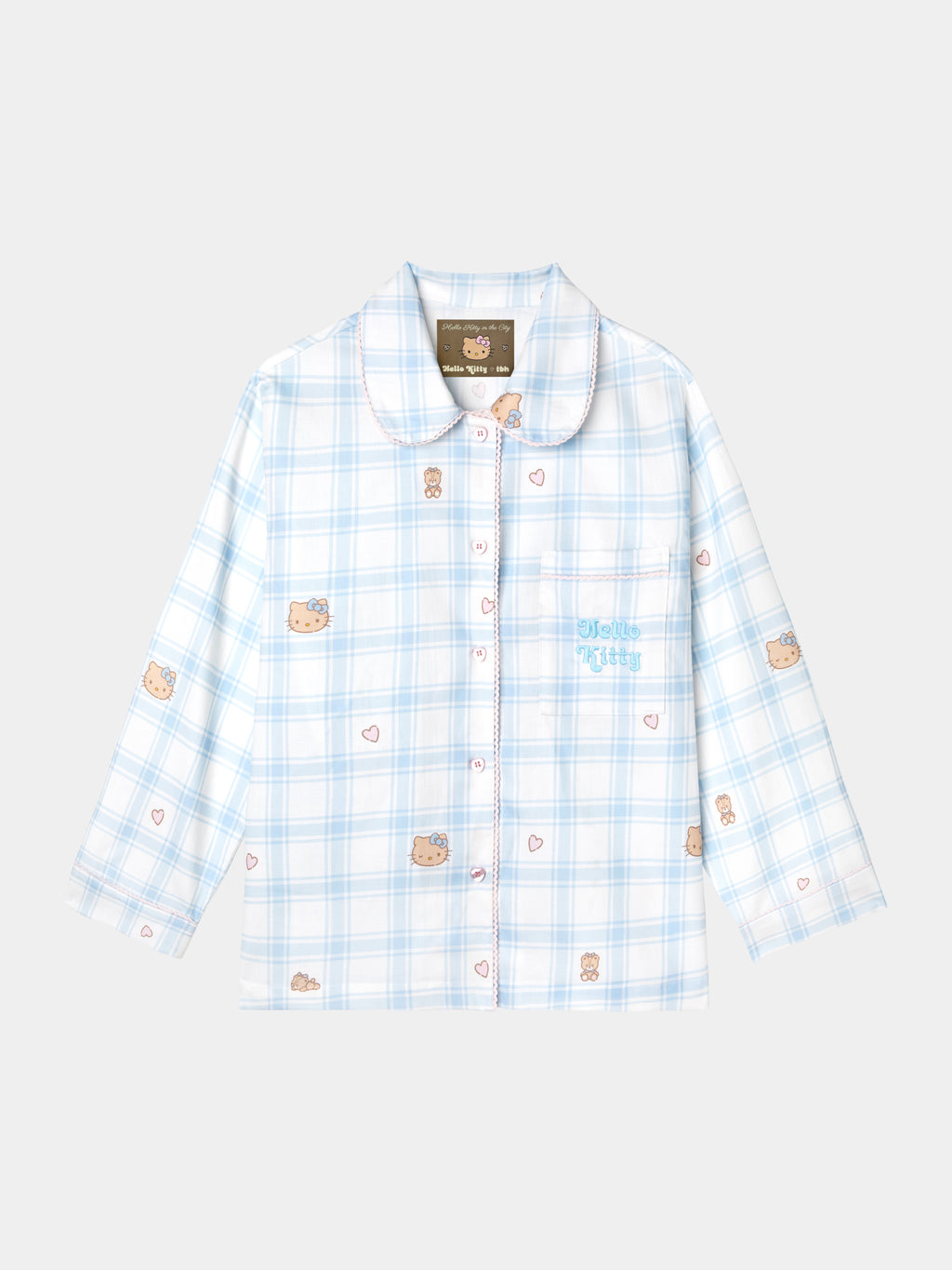 "Hello Kitty" Tencel Cotton Blend Loungewear Set – Hello Kitty Check