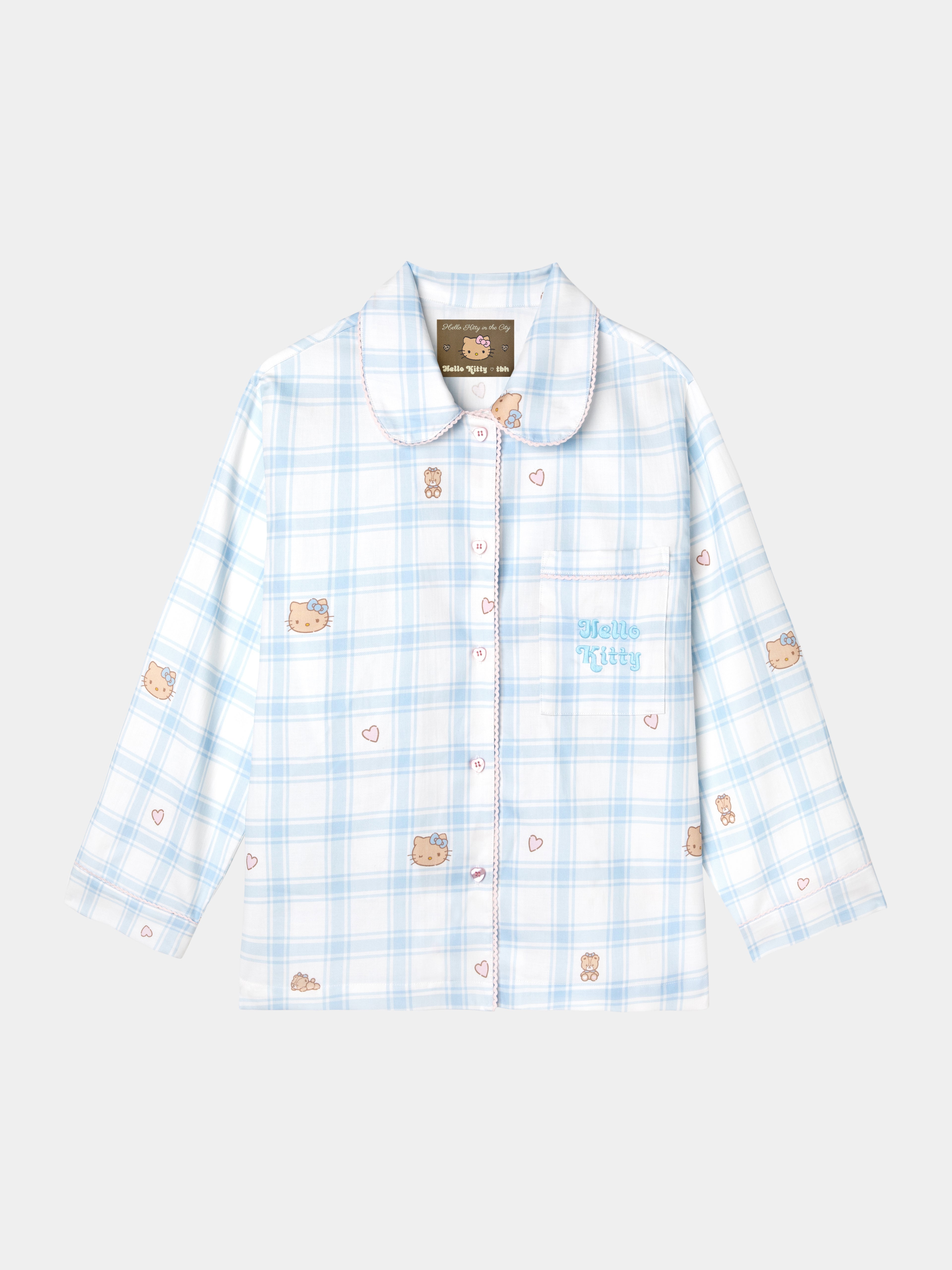 "Hello Kitty" Tencel Cotton Blend Loungewear Set – Hello Kitty Check